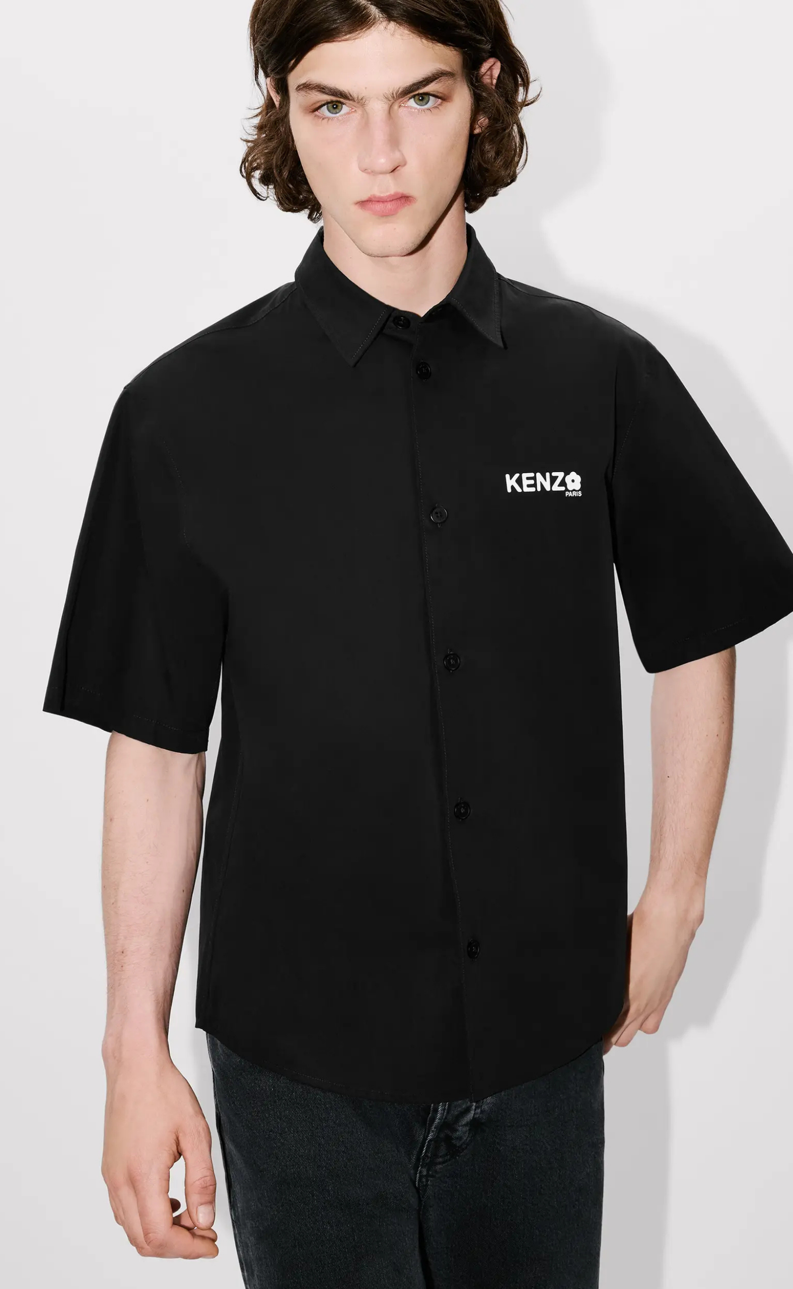 BOKE FLOWER 2.0 SHORT SLEEVE BLACK SHIRT