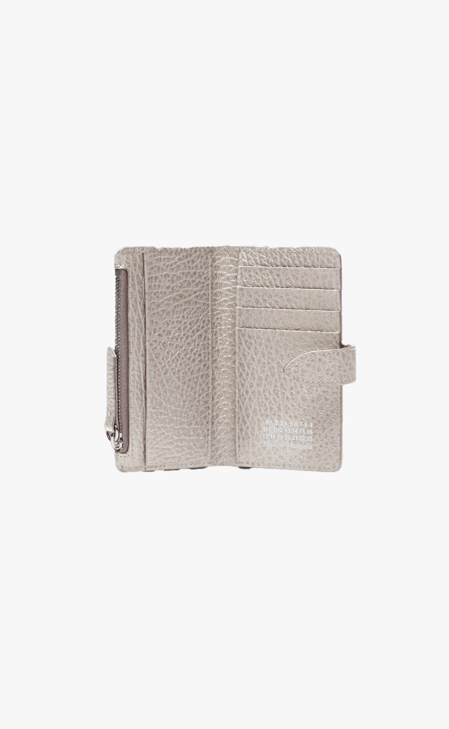 FOUR STITCHES ZIP GREIGE WALLET