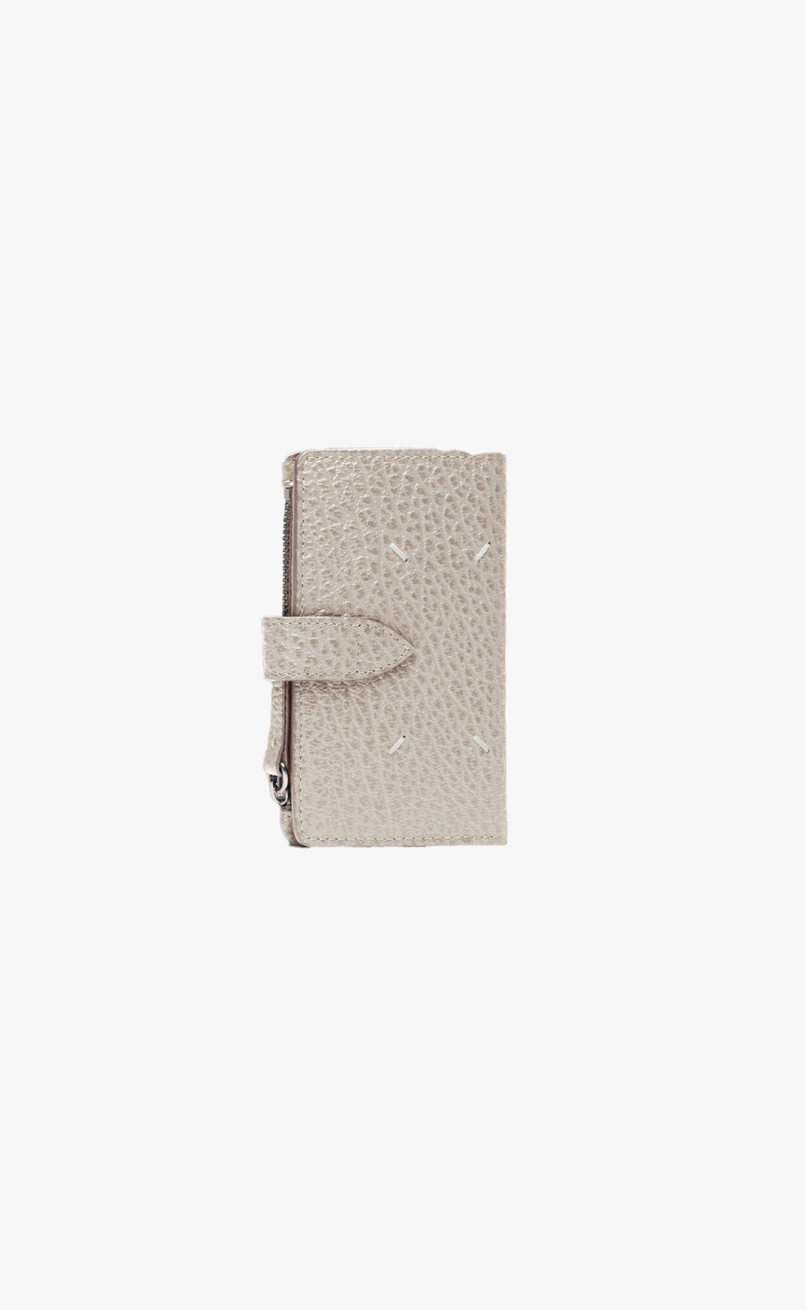 FOUR STITCHES ZIP GREIGE WALLET