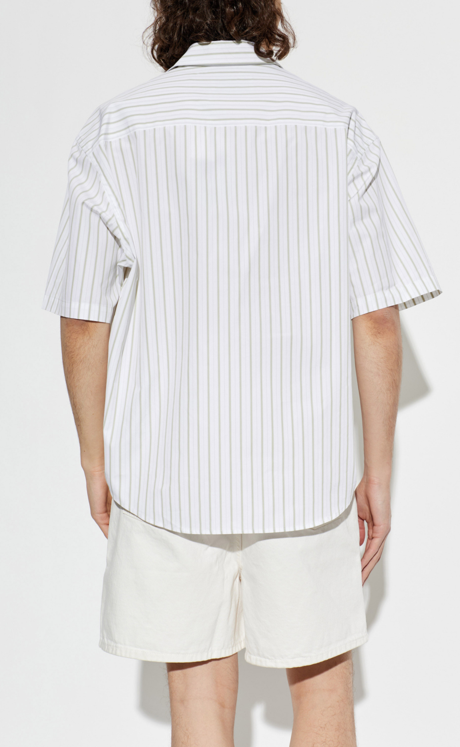 BOXY EMBROIDERED AMI DE COEUR SHORT SLEEVED WHITE SHIRT