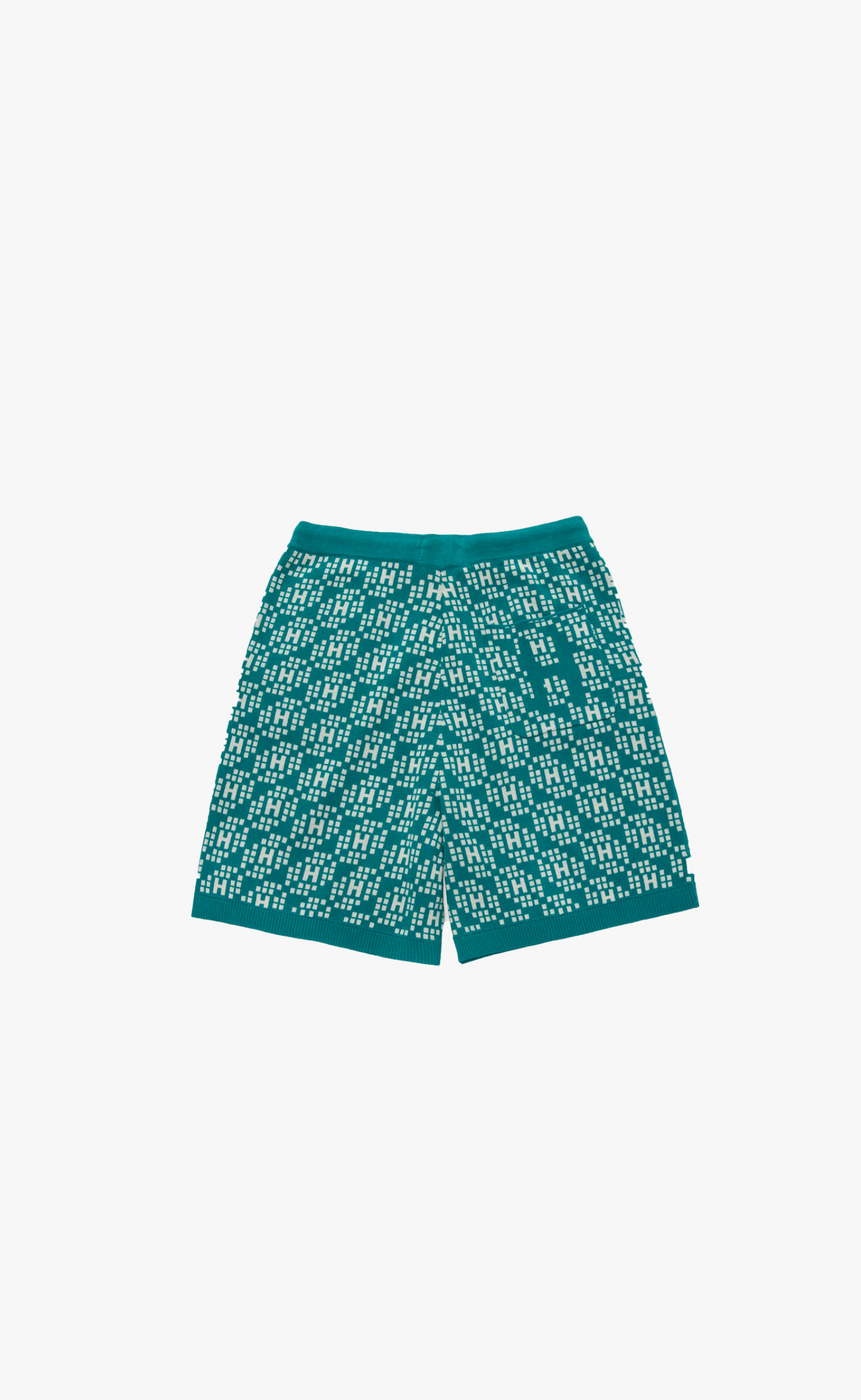 H KNIT TEAL SHORTS