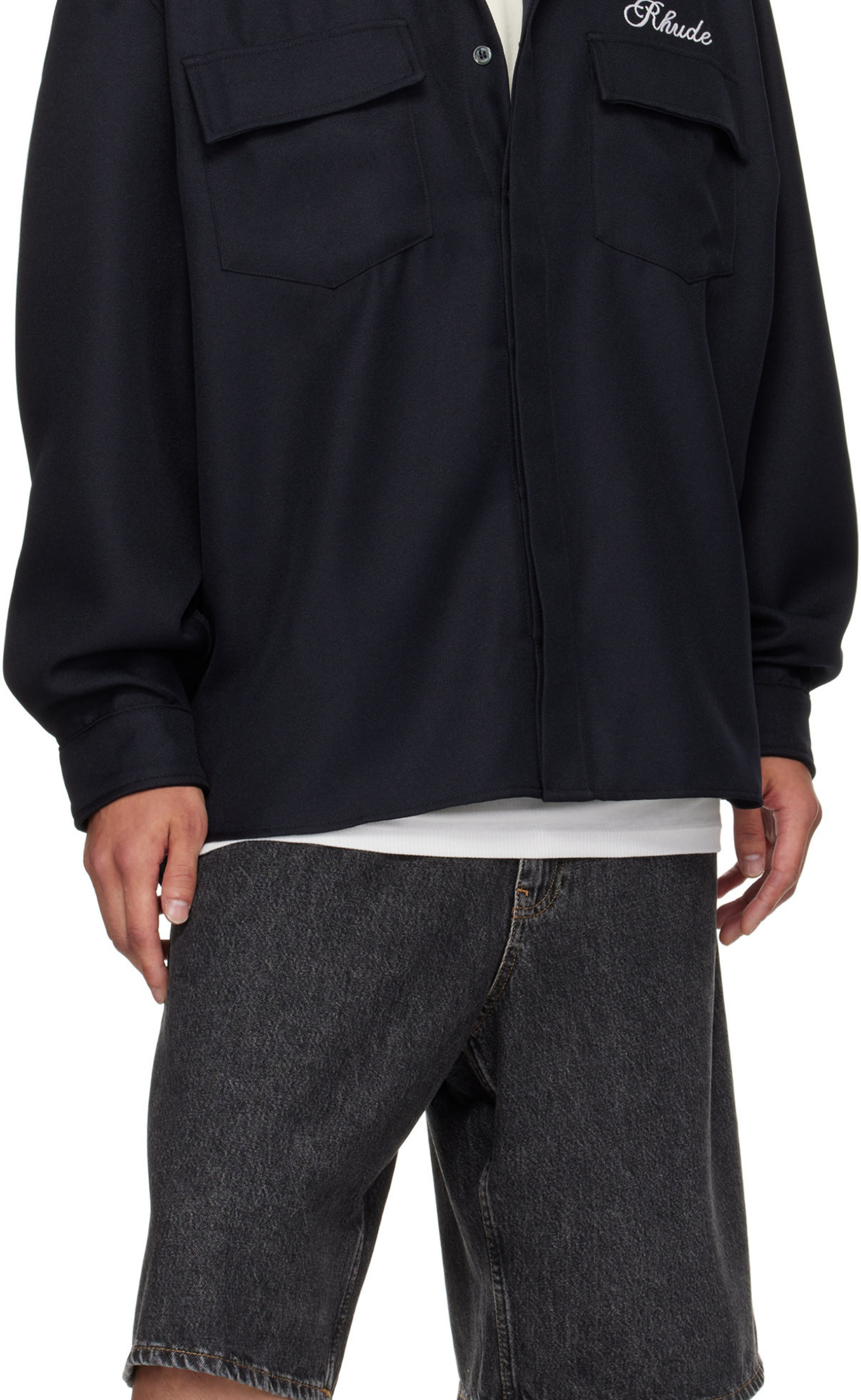 BOXY WORK BLACK SHIRT