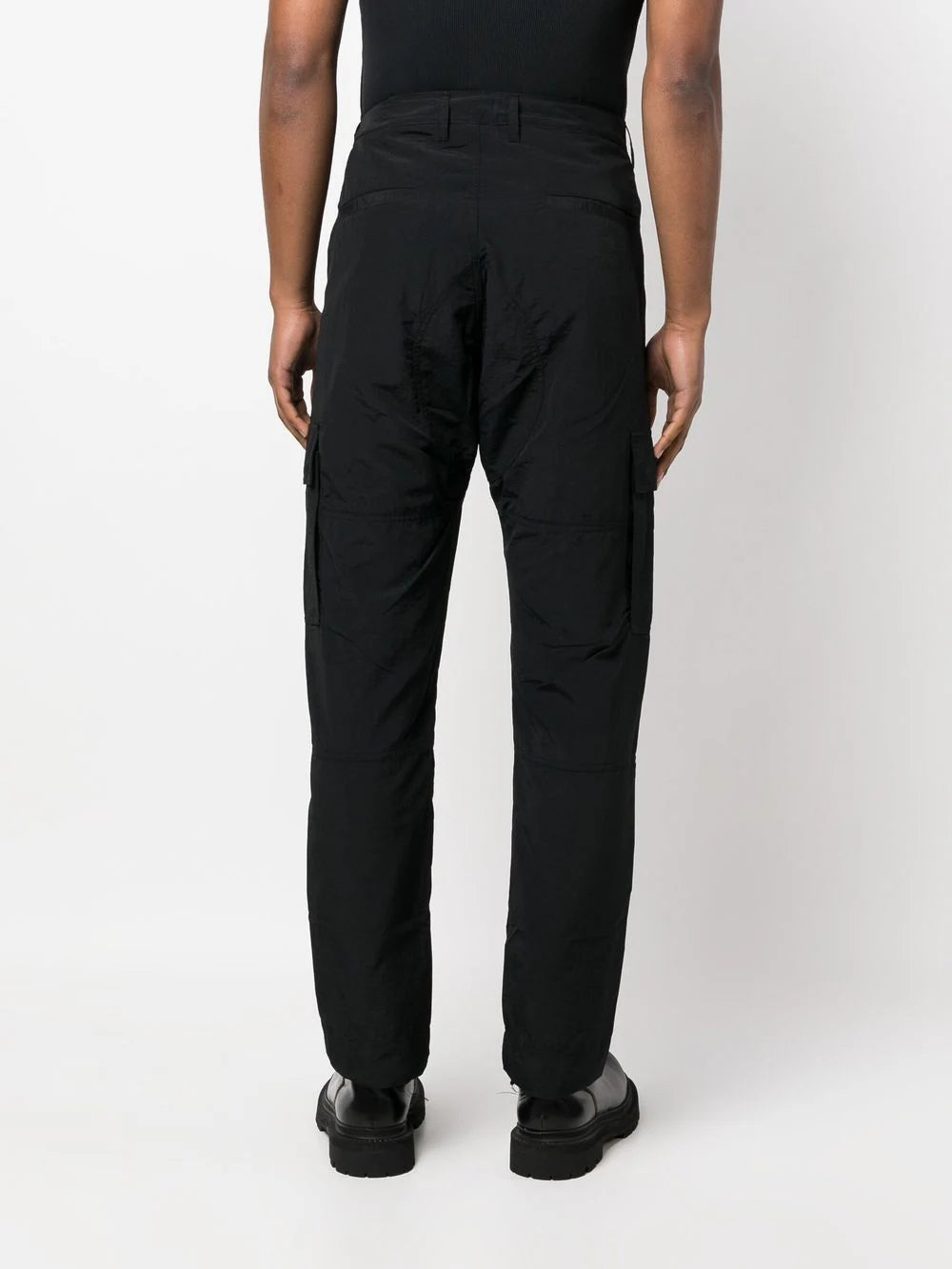 CROSS NYLON CARGO PANTS BLACK WHITE