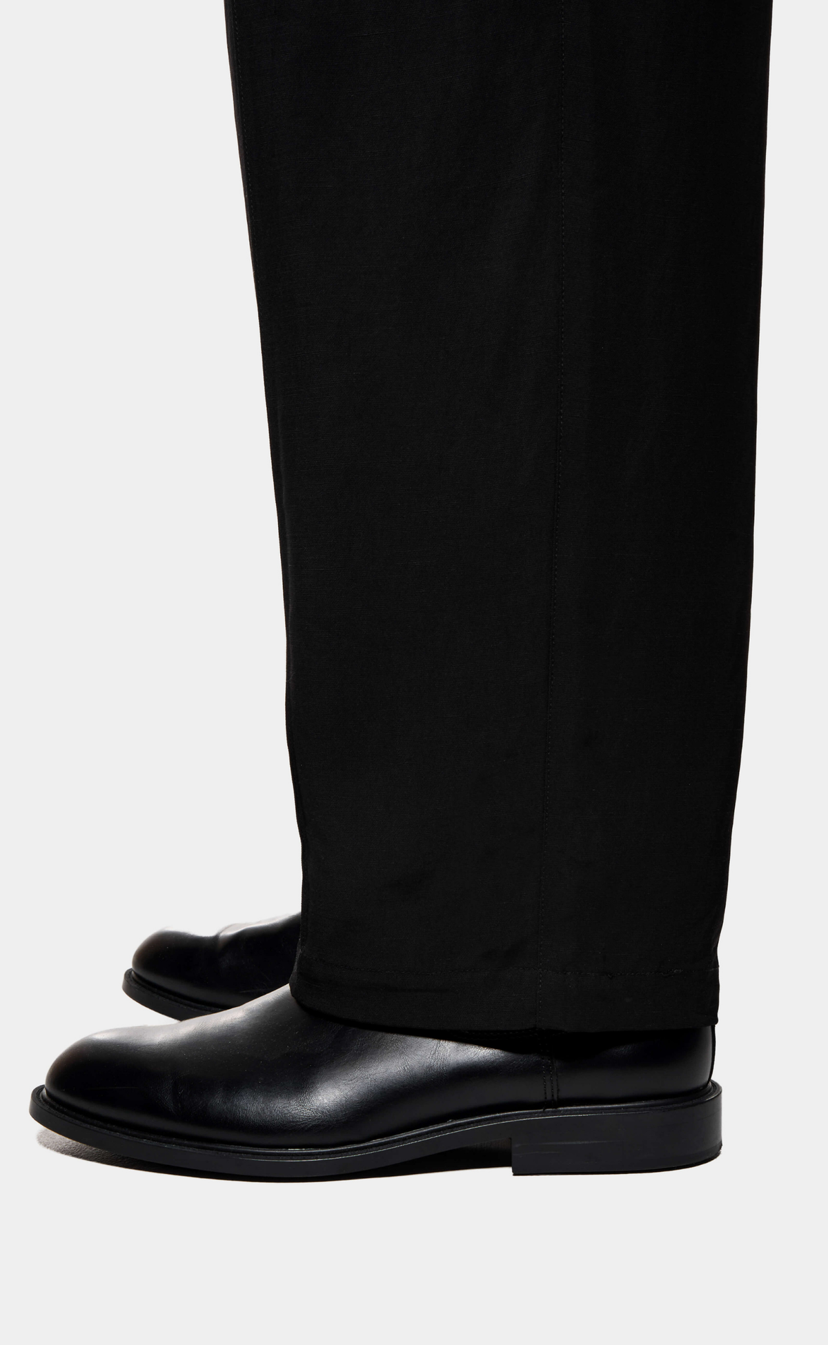 PLEATED SUIT BLACK PANTS