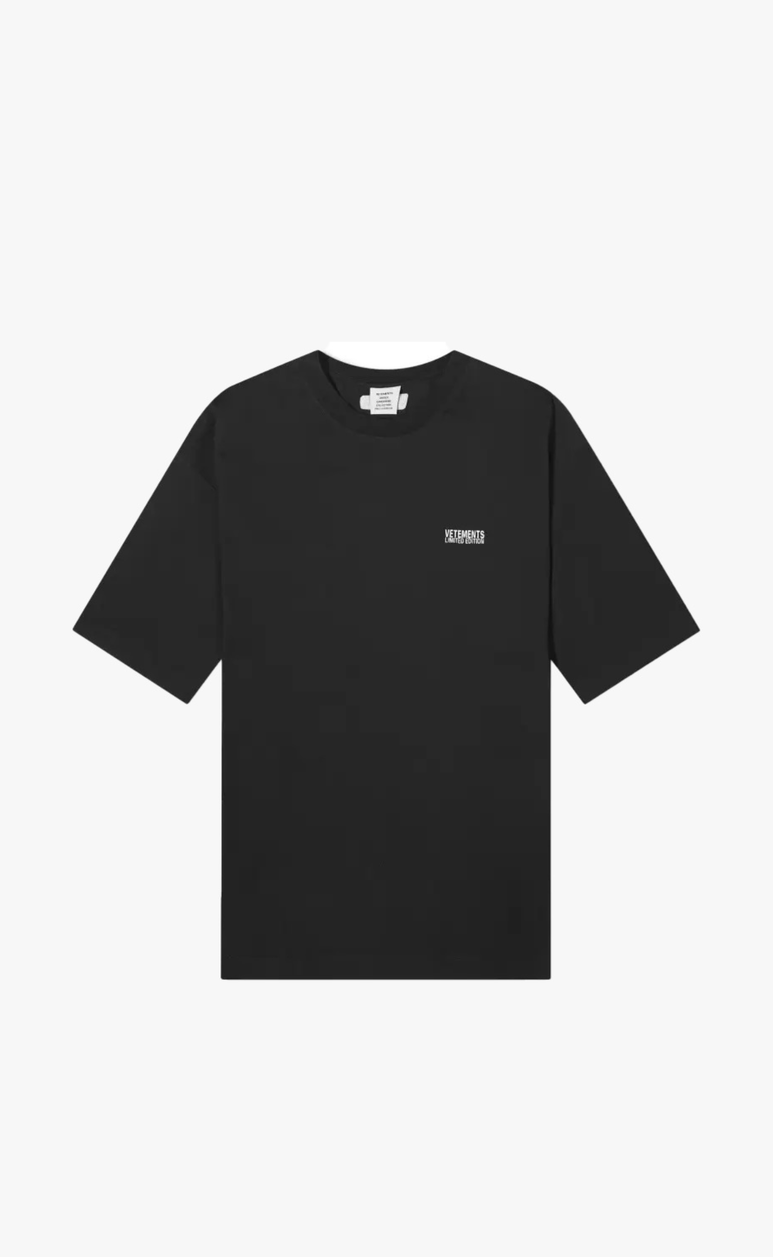 EMBROIDERED LOGO BLACK T-SHIRT