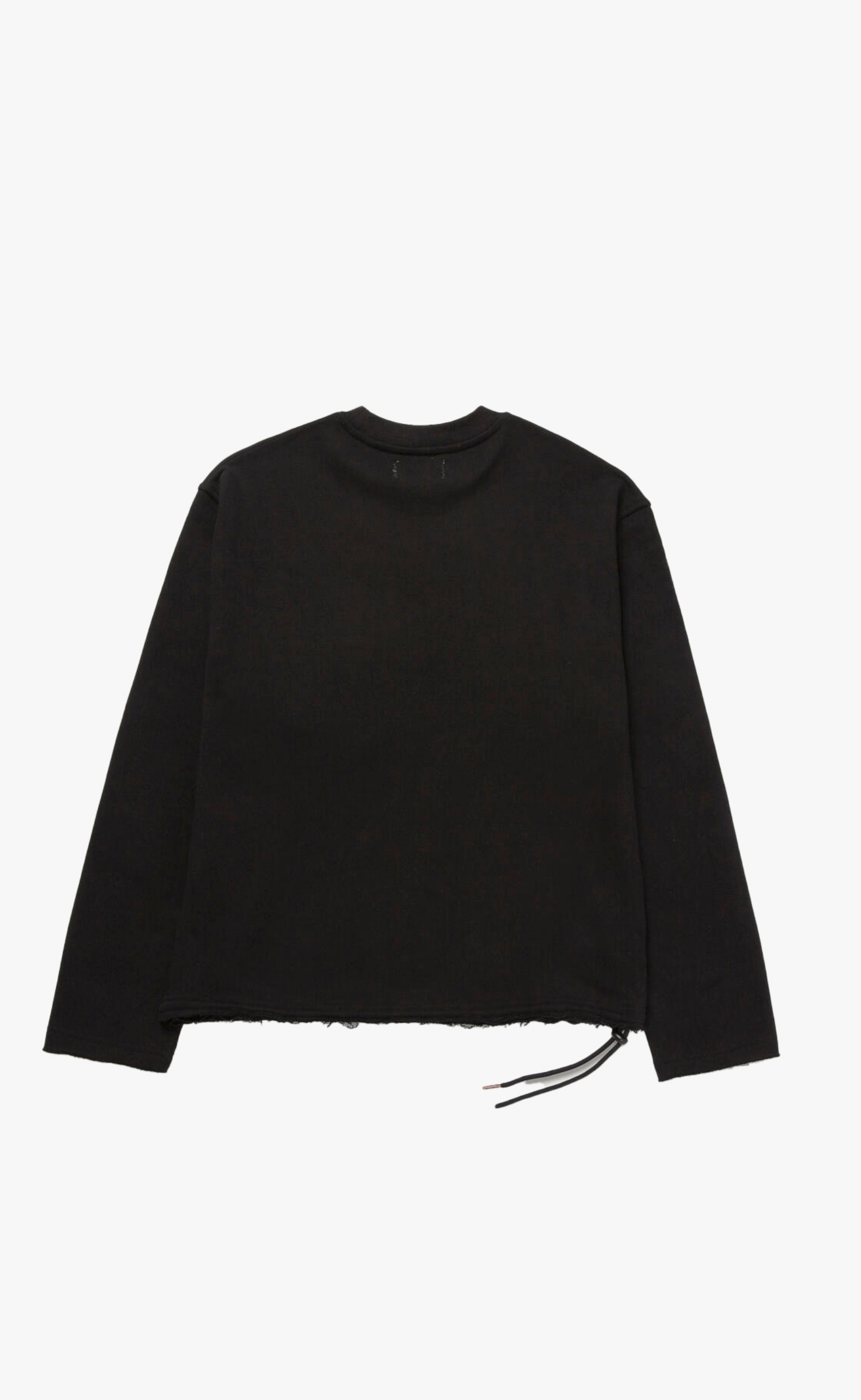 POCKET PULLOVER BLACK CREWNECK