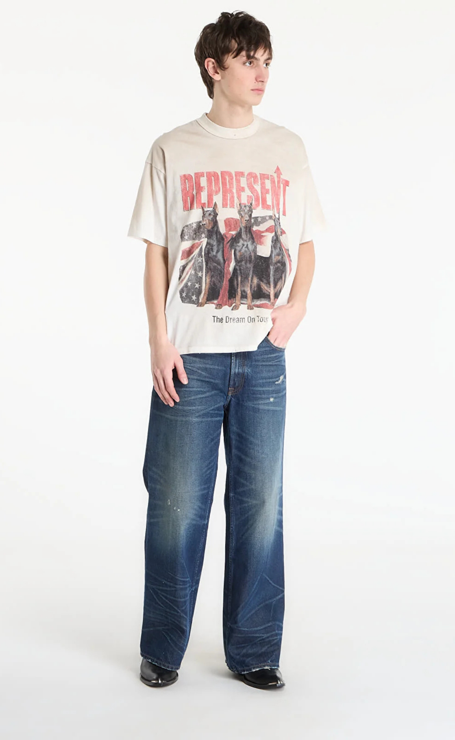 DREAM ON TOUR WASHED ECRU T-SHIRT