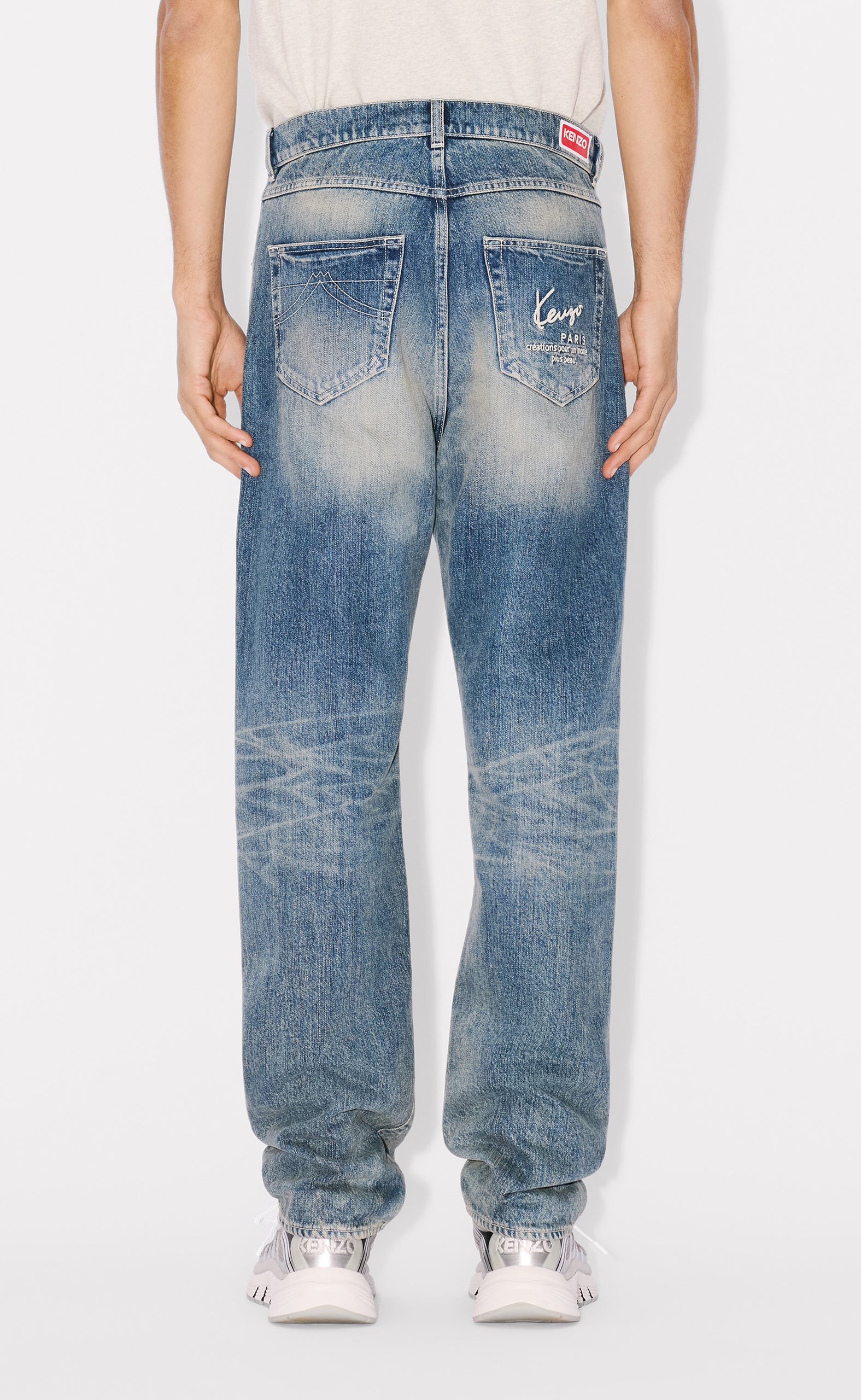 KENZO CREATIONS ASAGAO STRGT FIT BLUE JEANS