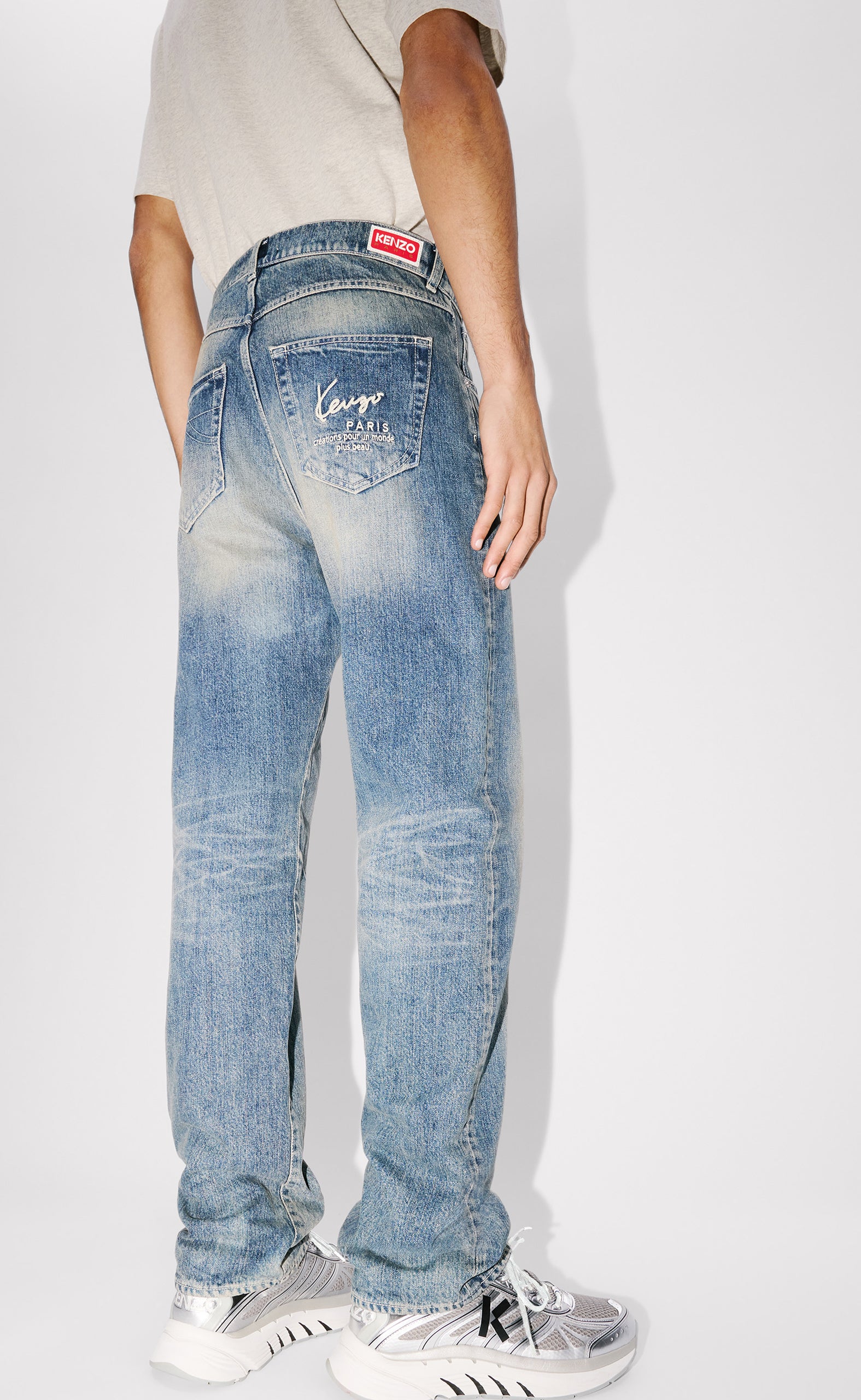 KENZO CREATIONS ASAGAO STRGT FIT BLUE JEANS