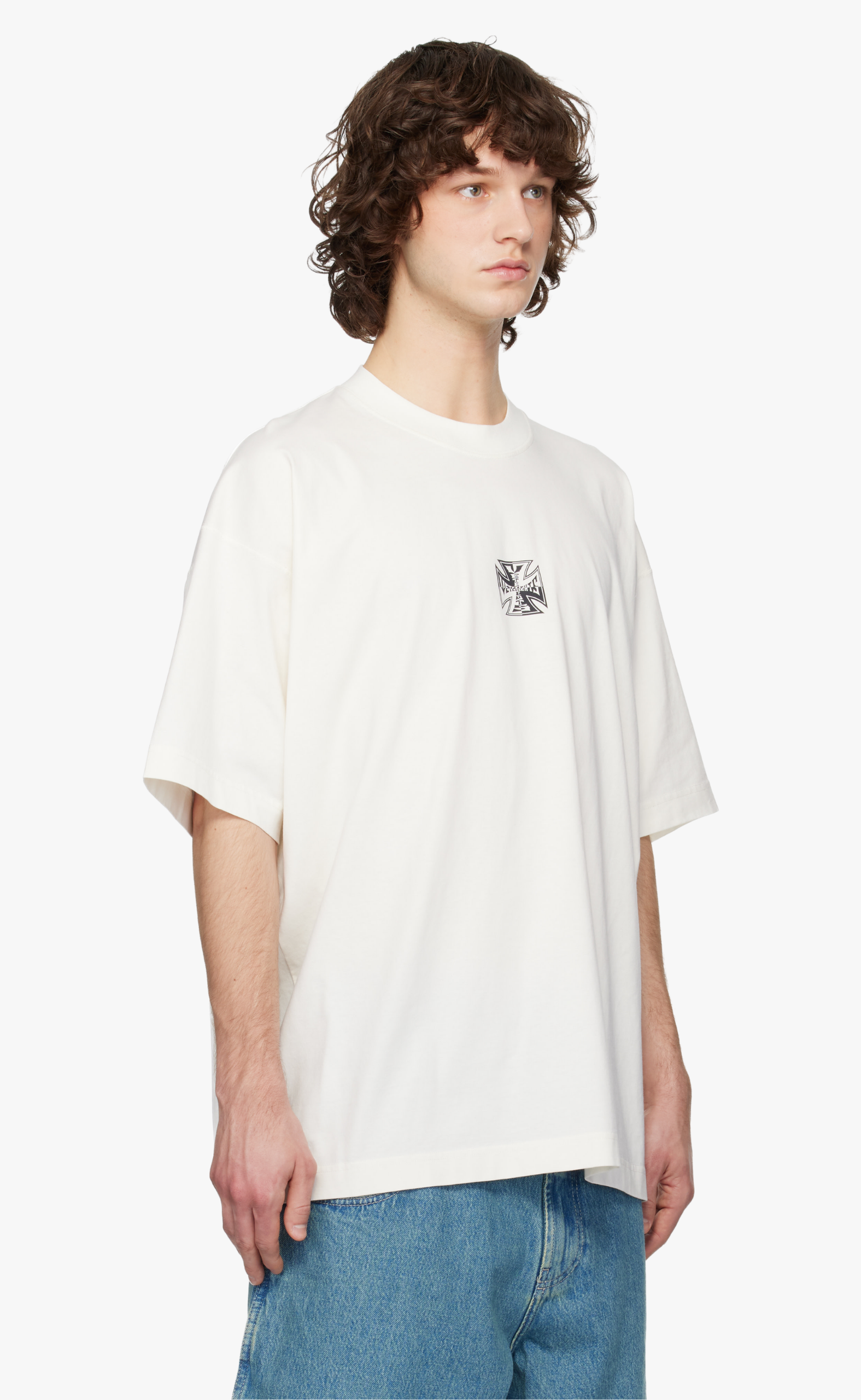 BIKER CROSS VANILLA T-SHIRT