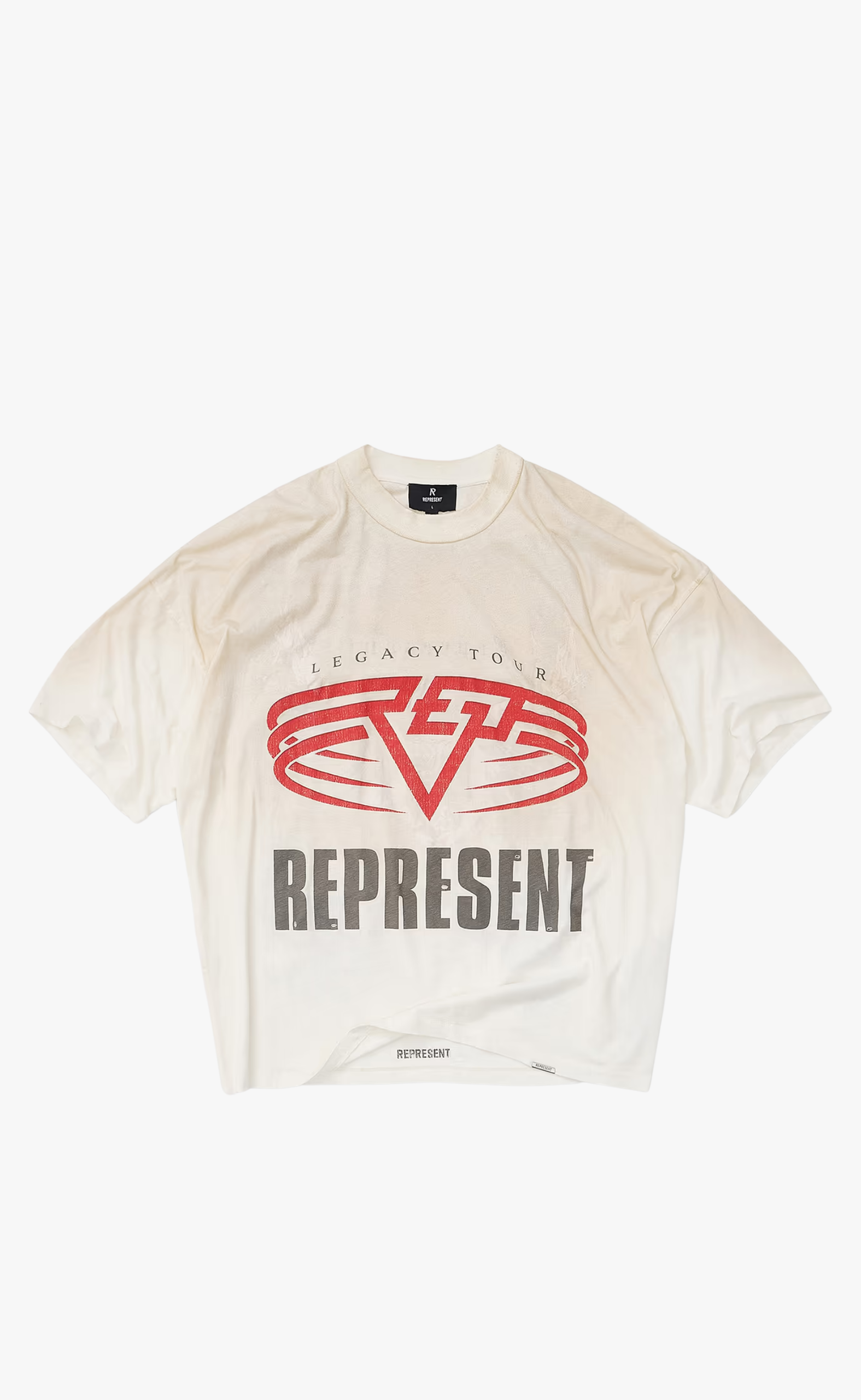 REPRESENT LIVING LEGACY WASHED ECRU T-SHIRT