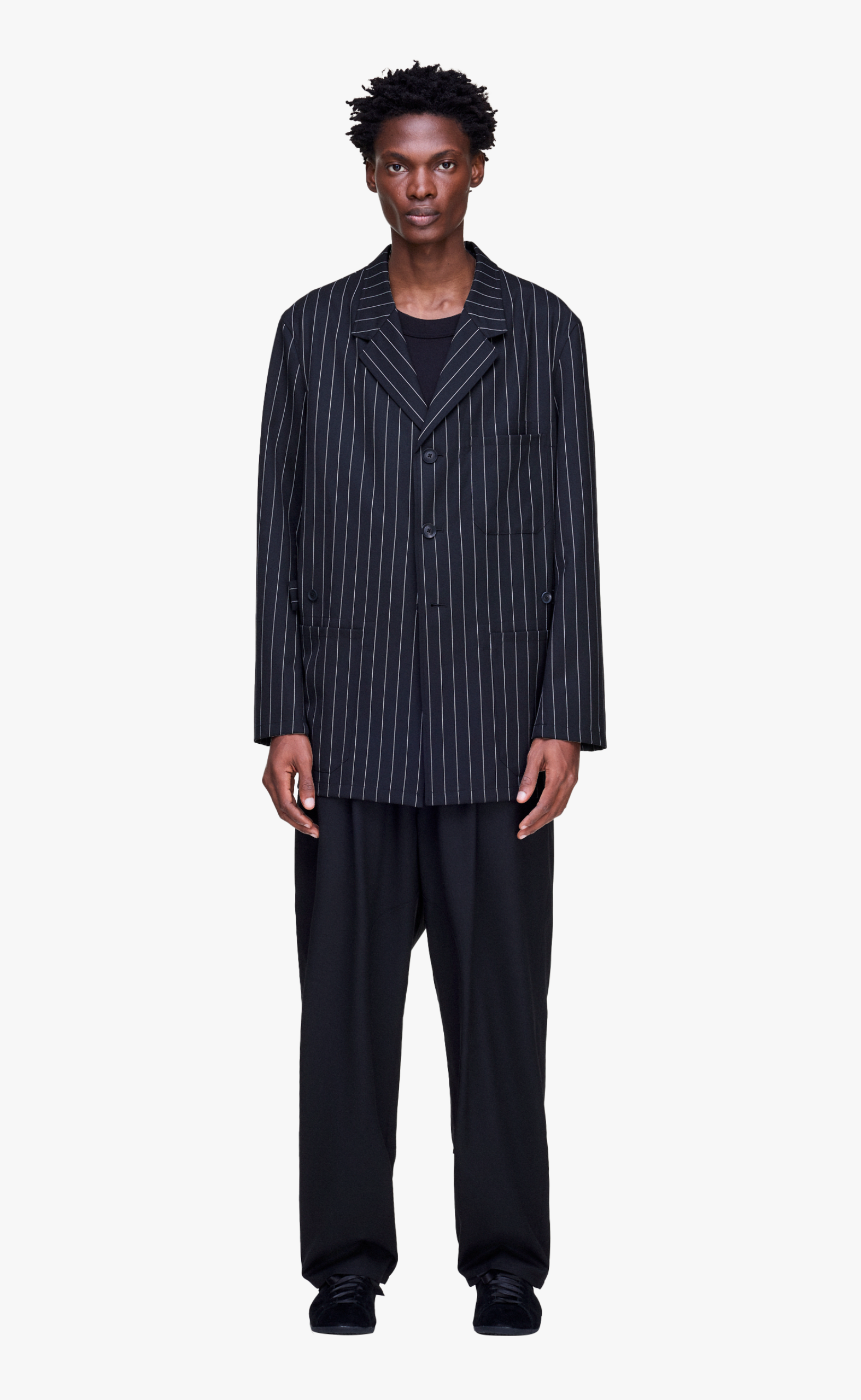 REF WOOL TP BLACK PANTS