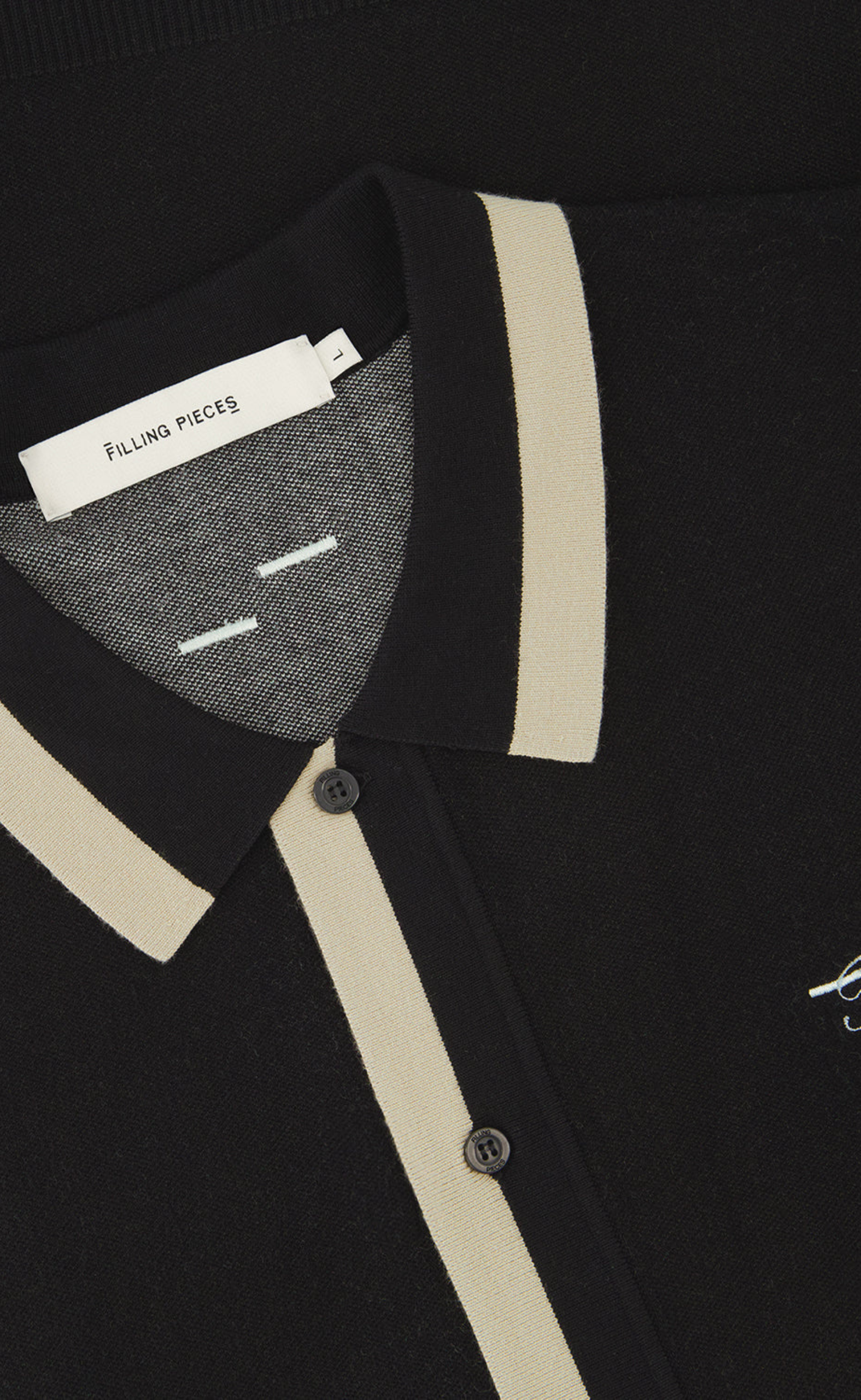 KNIT SHIRT GARDENER BLACK