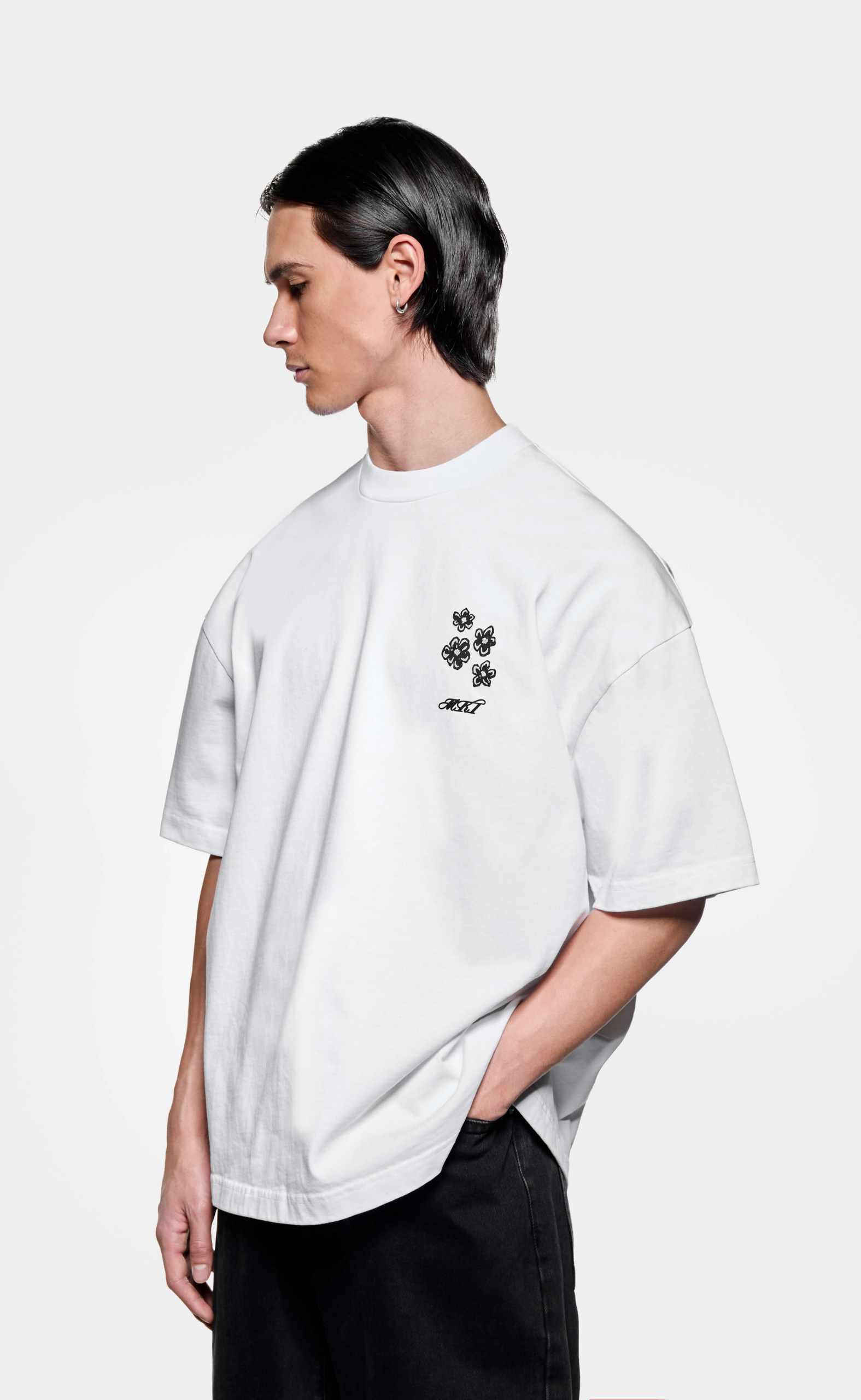 HIBISCUS WHITE T-SHIRT