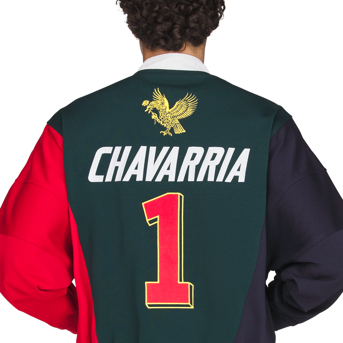 CHAVARRIA WATSONVILLE QUARTER ZIP GREEN RED CREWNECK