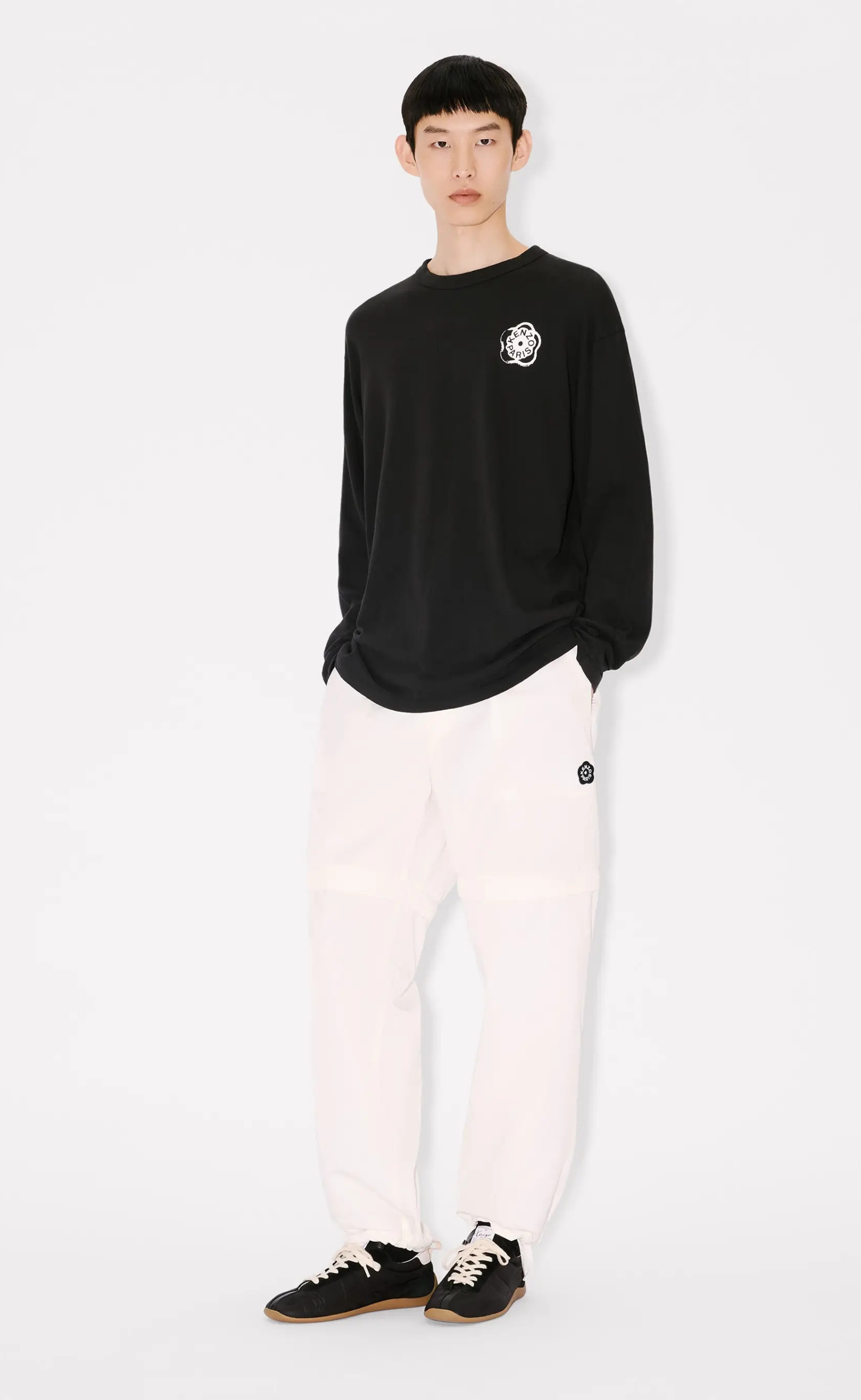 GOTS BOKE FLOWER 2.0 RELAXS BLACK LONGSLEEVE