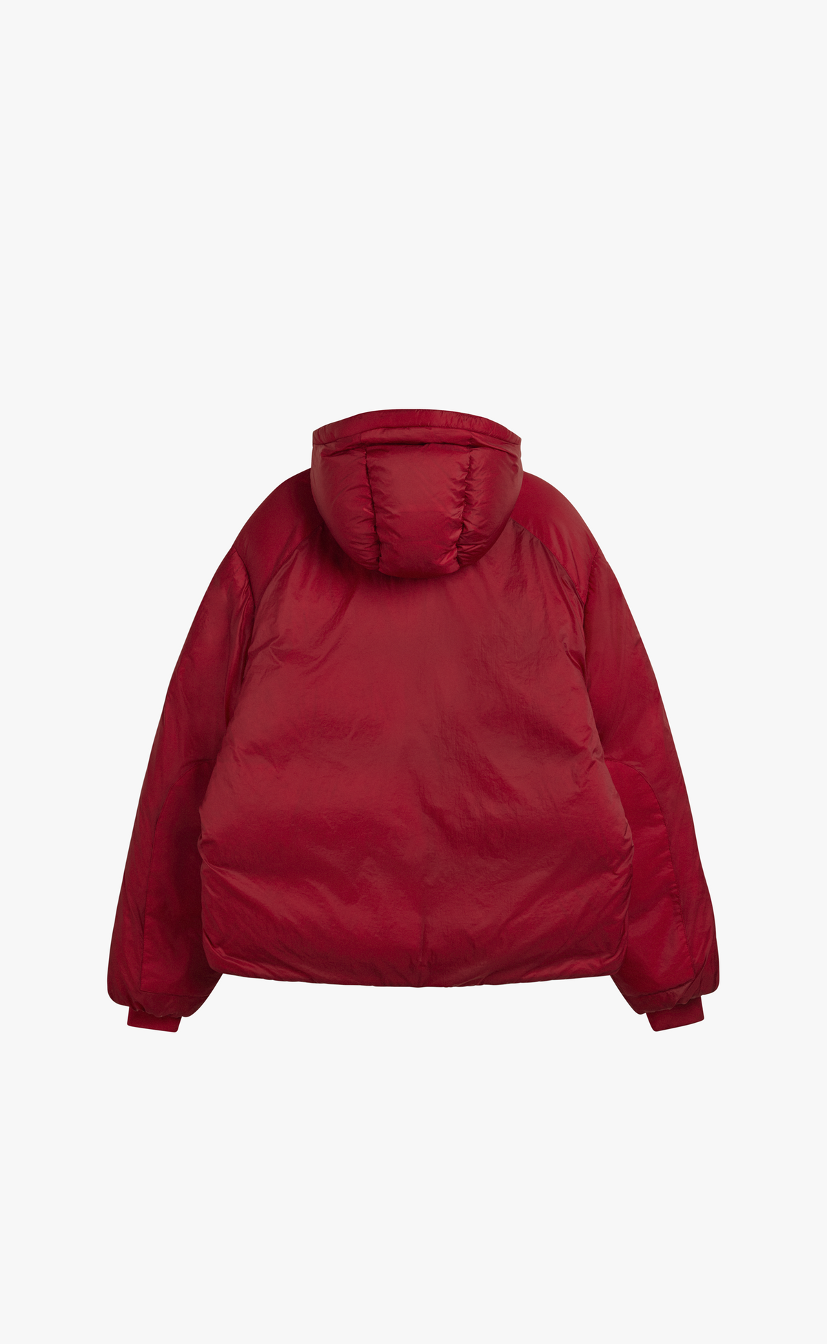 Y-3 HOODED PUFFER RED JACKET