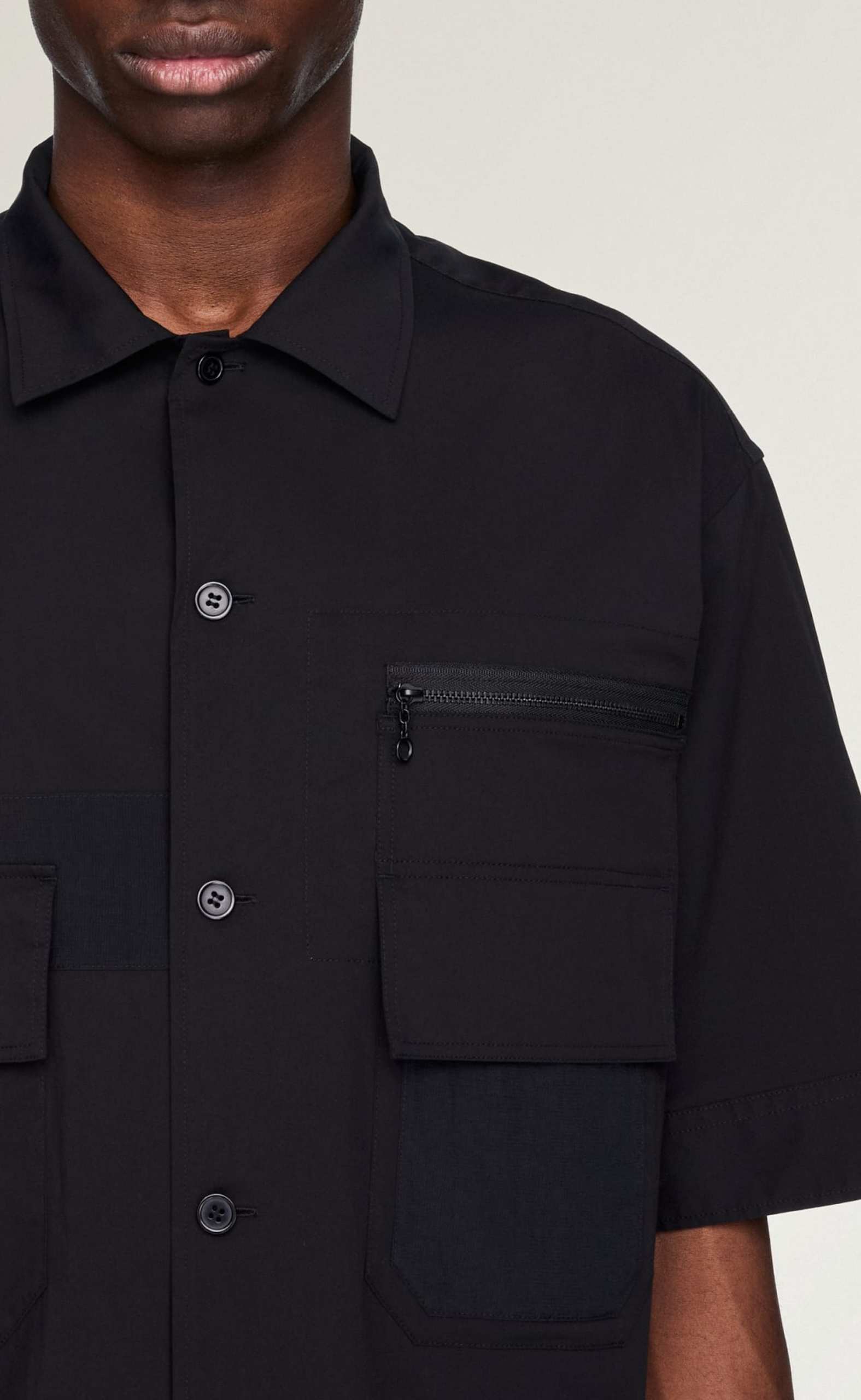 Y-3 UT SHORT SLEEVE BLACK SHIRT