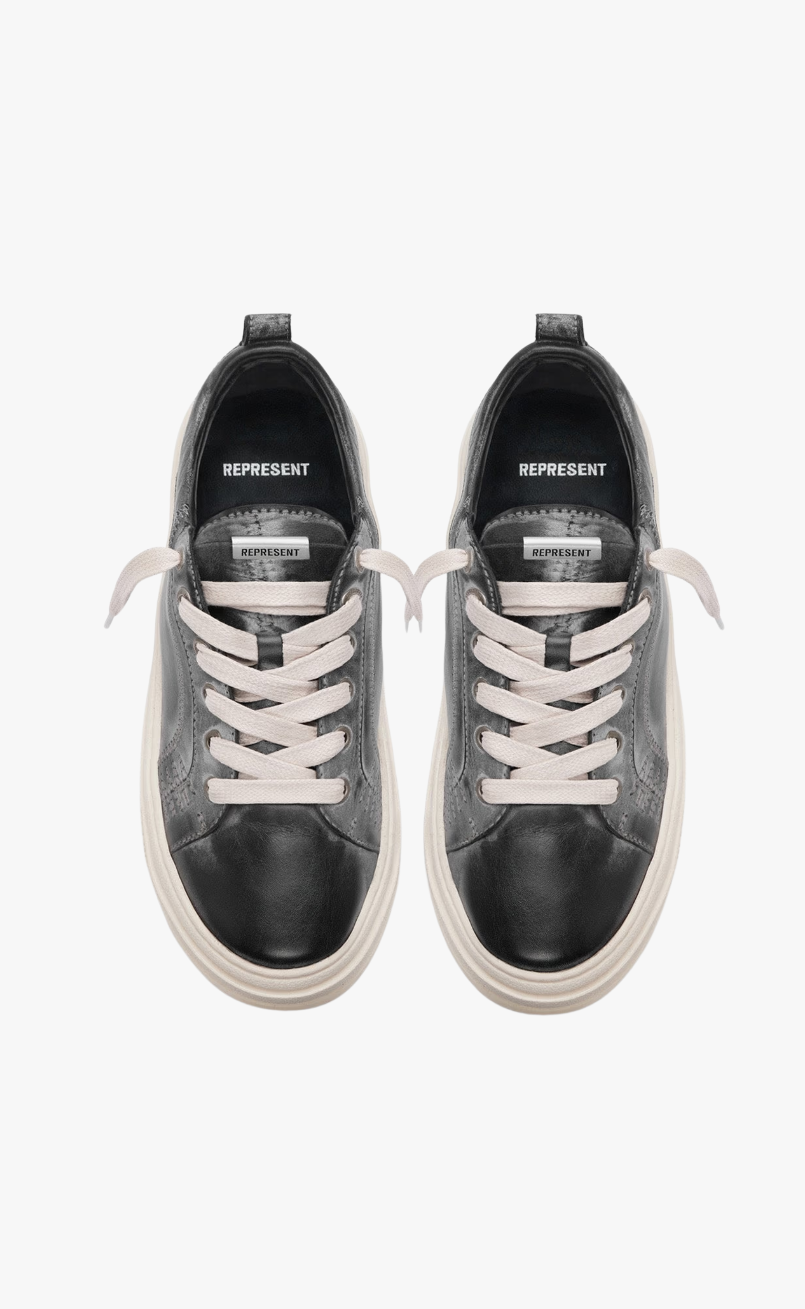 HTN DISTRESSED OFF BLACK SNEAKER