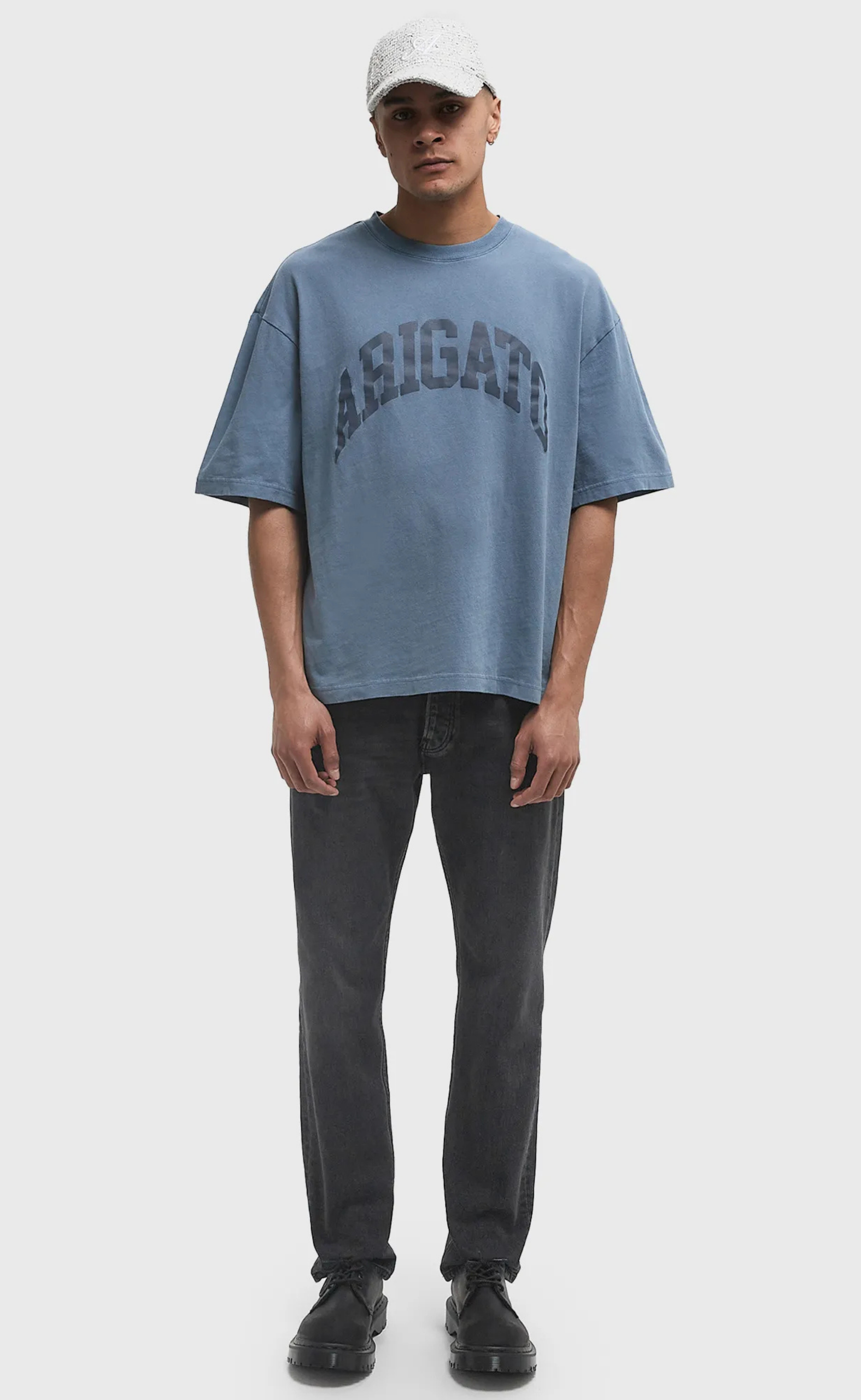 LINK WASHED DENIM BLUE T-SHIRT