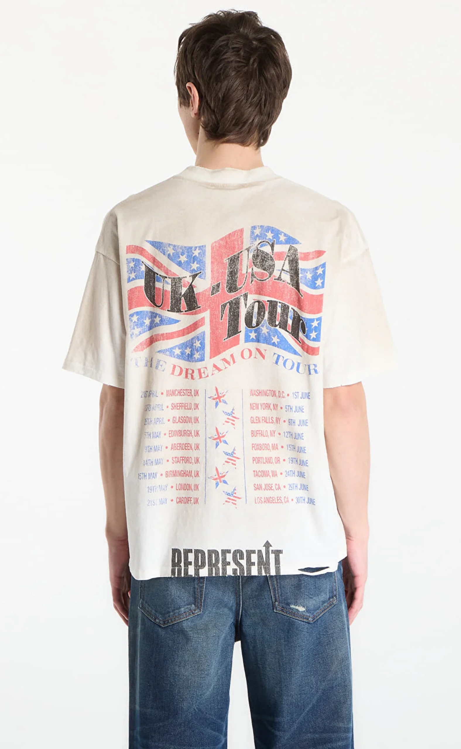 DREAM ON TOUR WASHED ECRU T-SHIRT