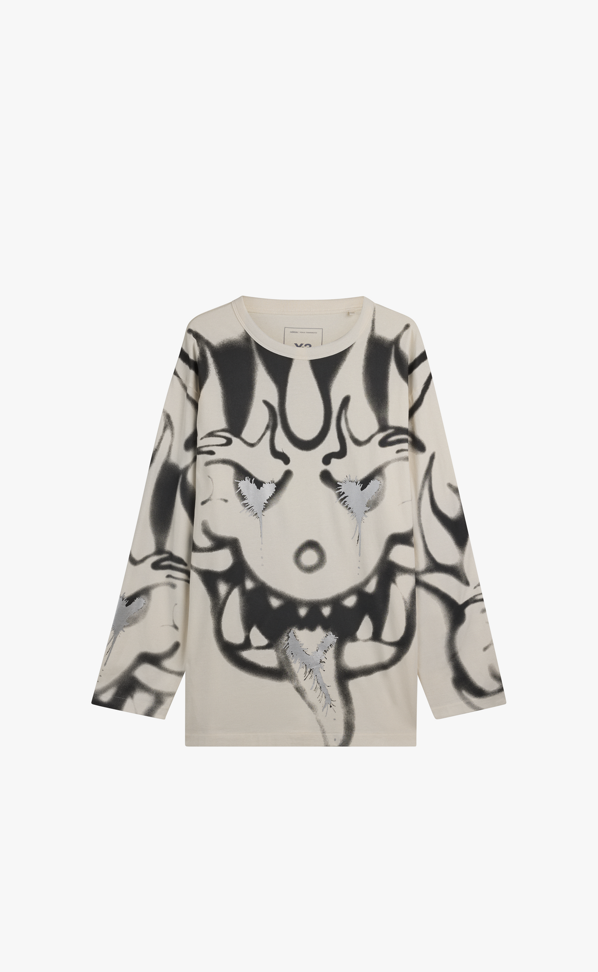 Y-3 CHITO YAKSHA GRAPHIC WHITE LONGSLEEVE