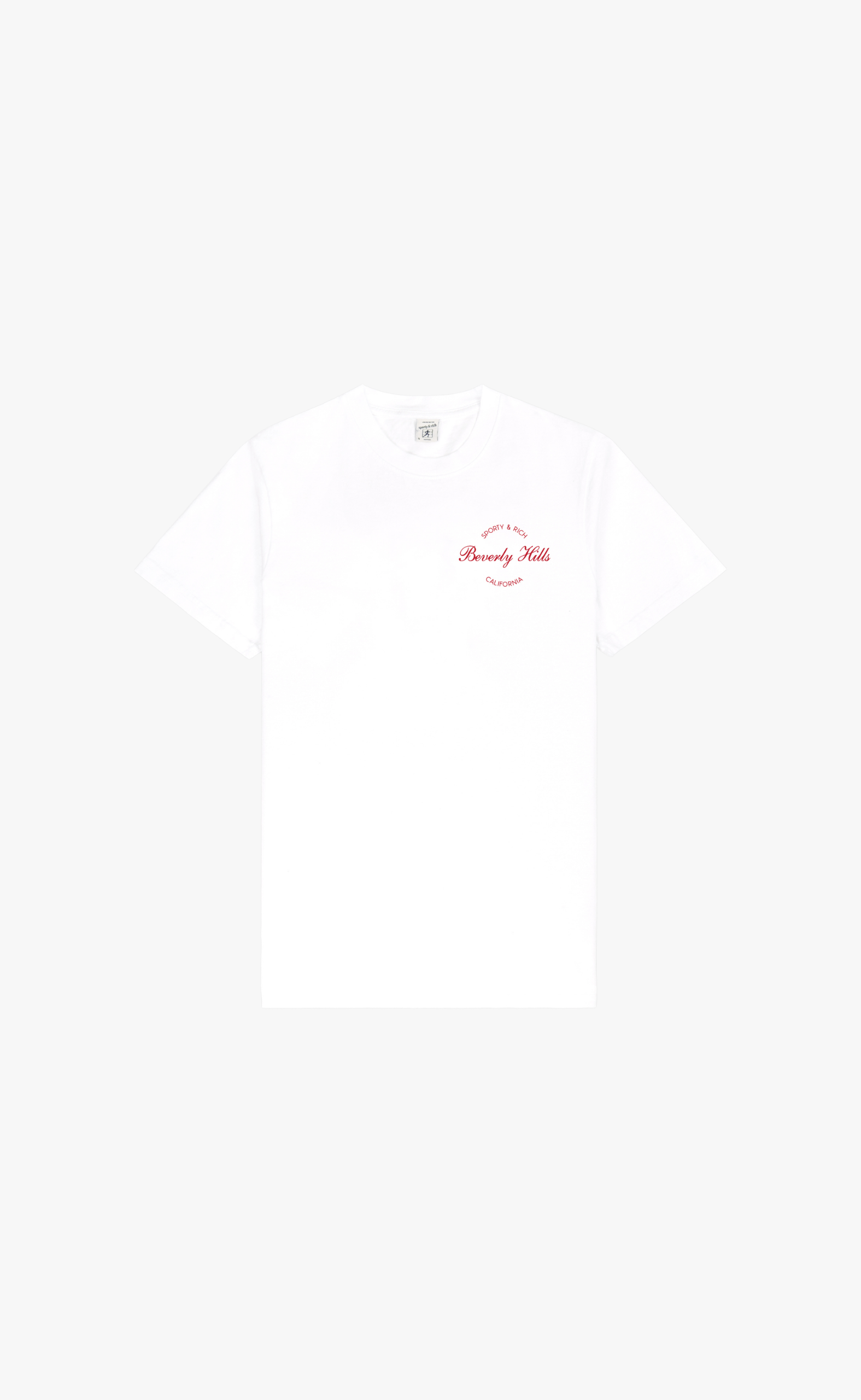 BEVERLY SCRIPT WHITE T-SHIRT