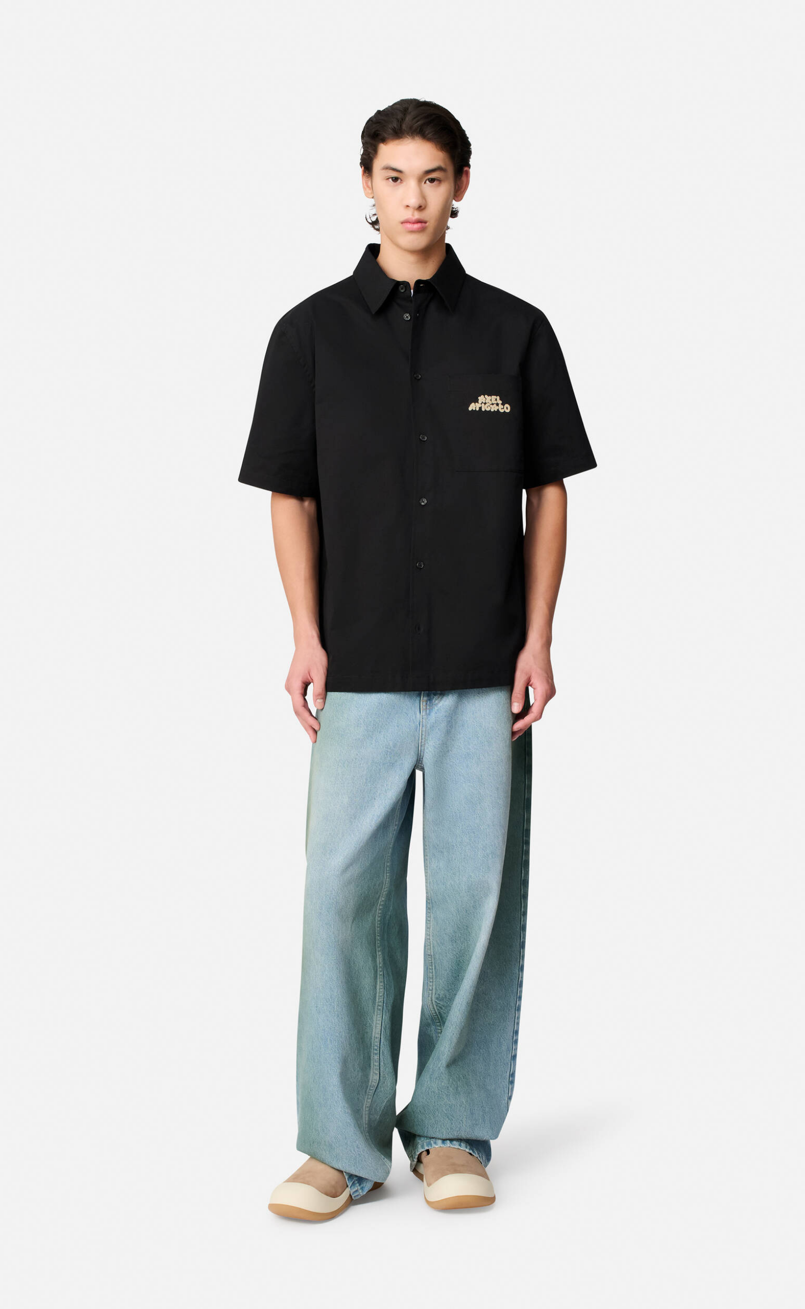 DREW SHORT SLEEVE BLACK SHIRT