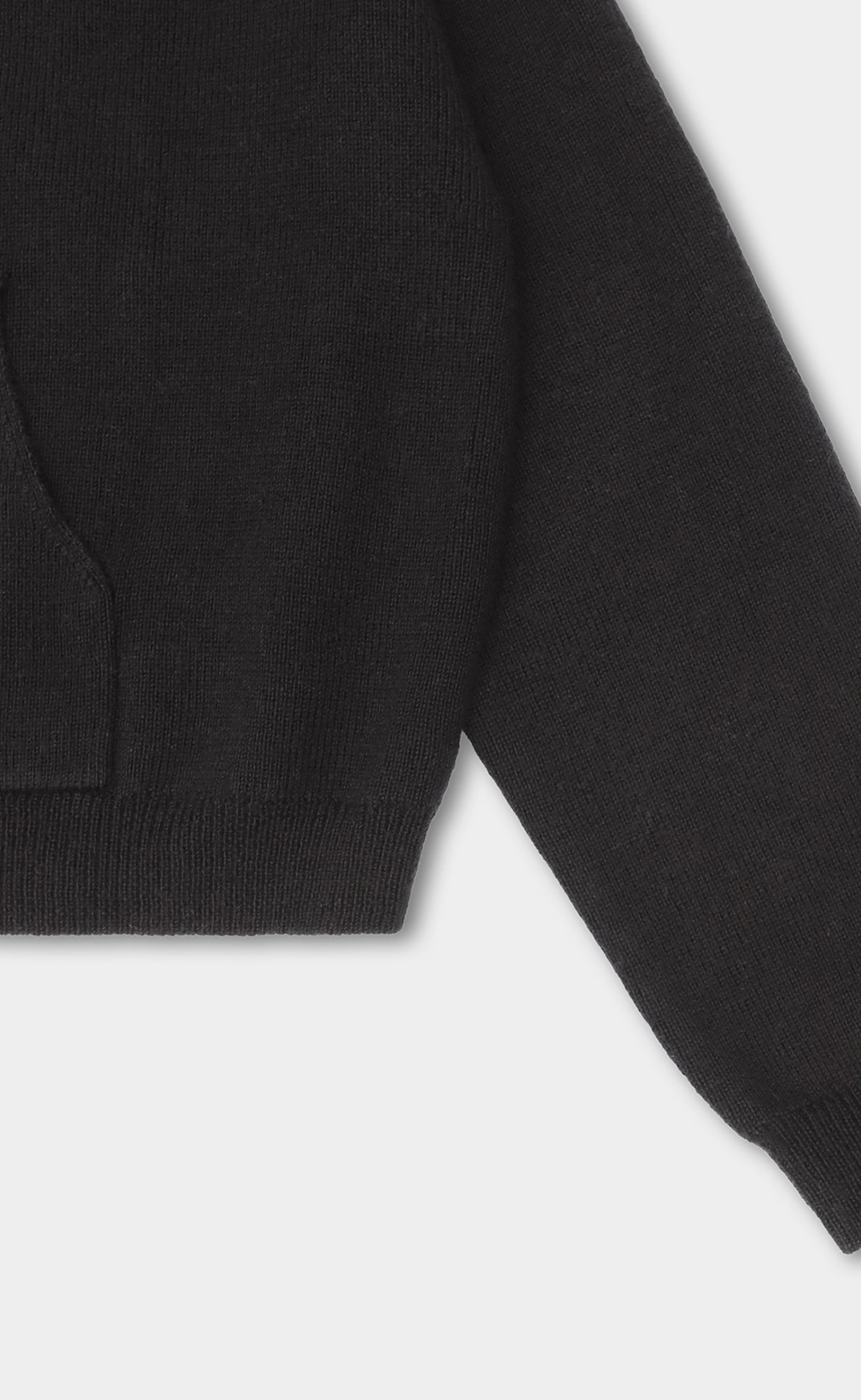 LAMPI KNIT BLACK HOODIE