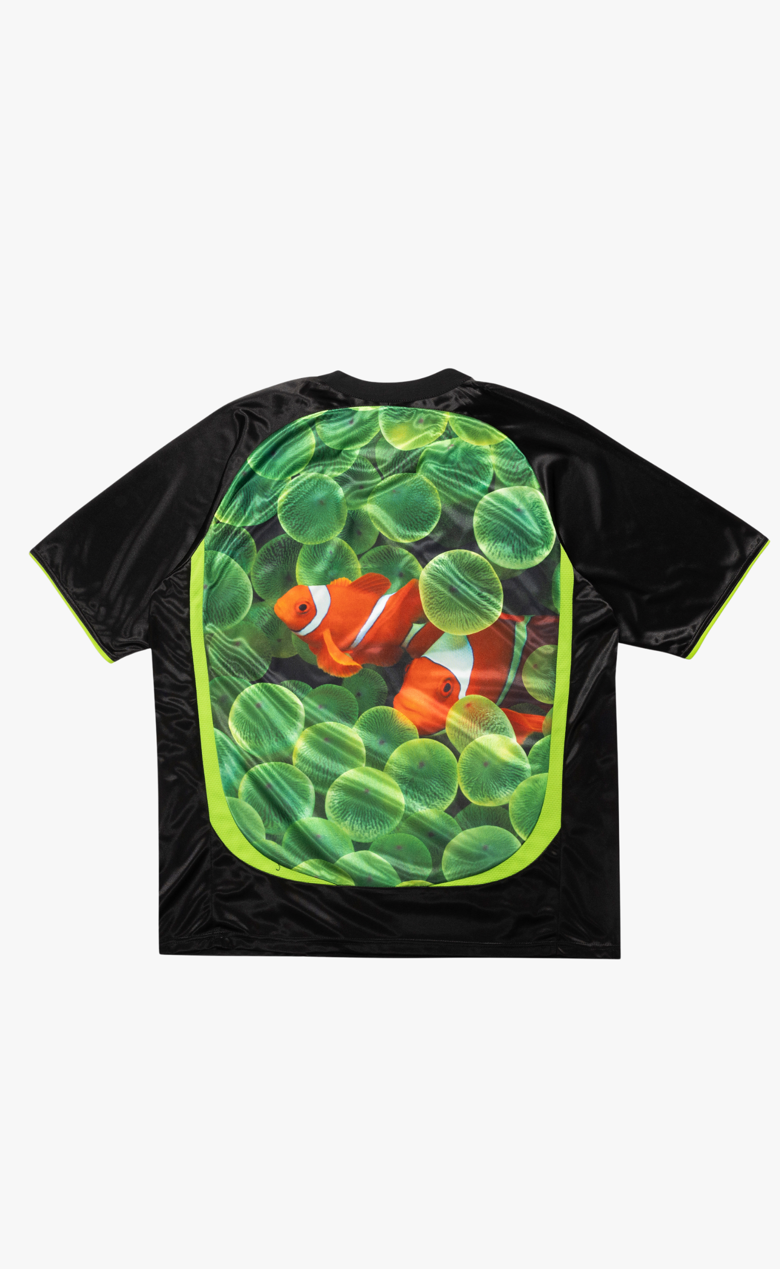 AQUA SOCCER JERSEY BLACK T-SHIRT