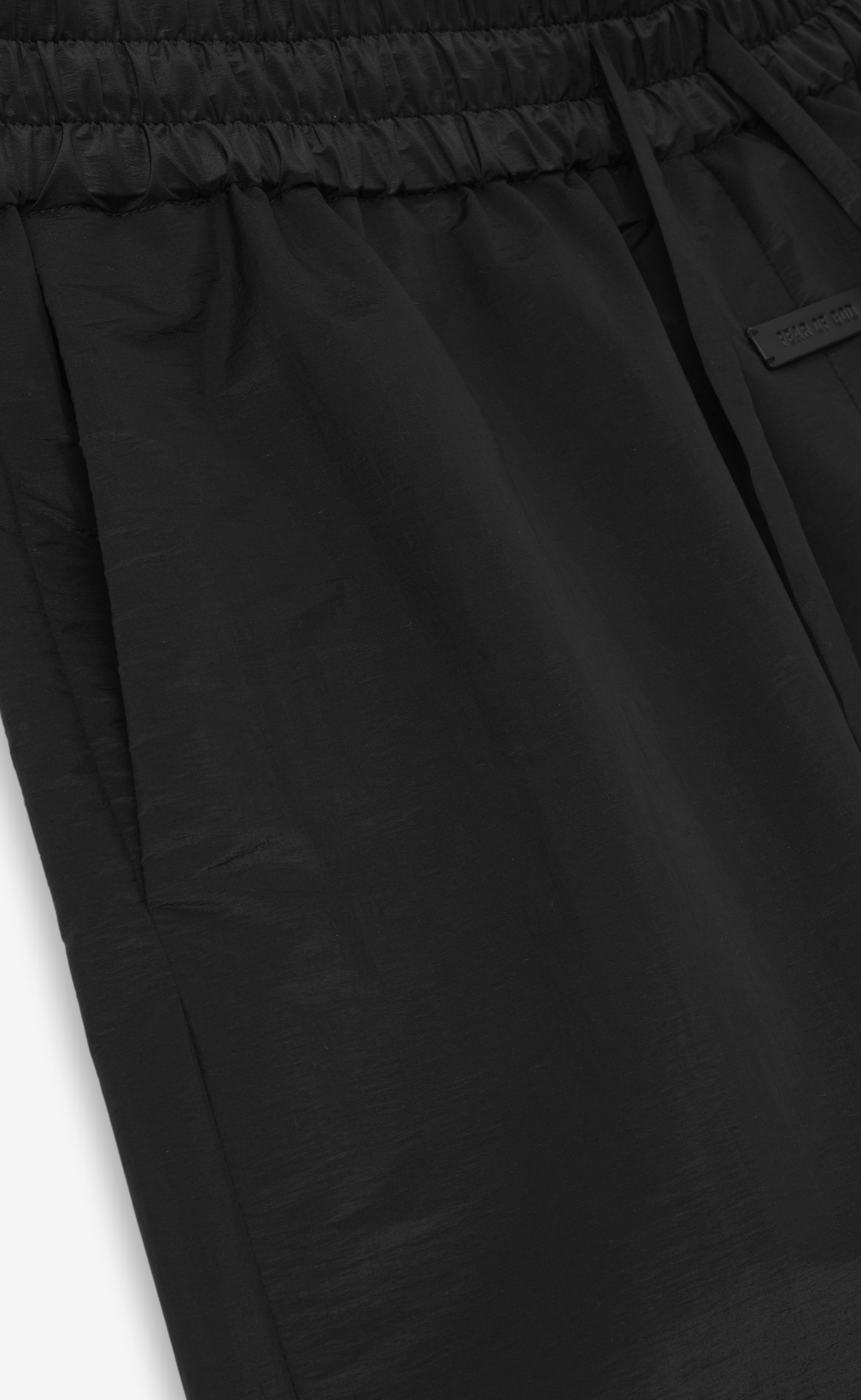 NYLON TAFFETA PADDED SPORT OFF BLACK SHORTS