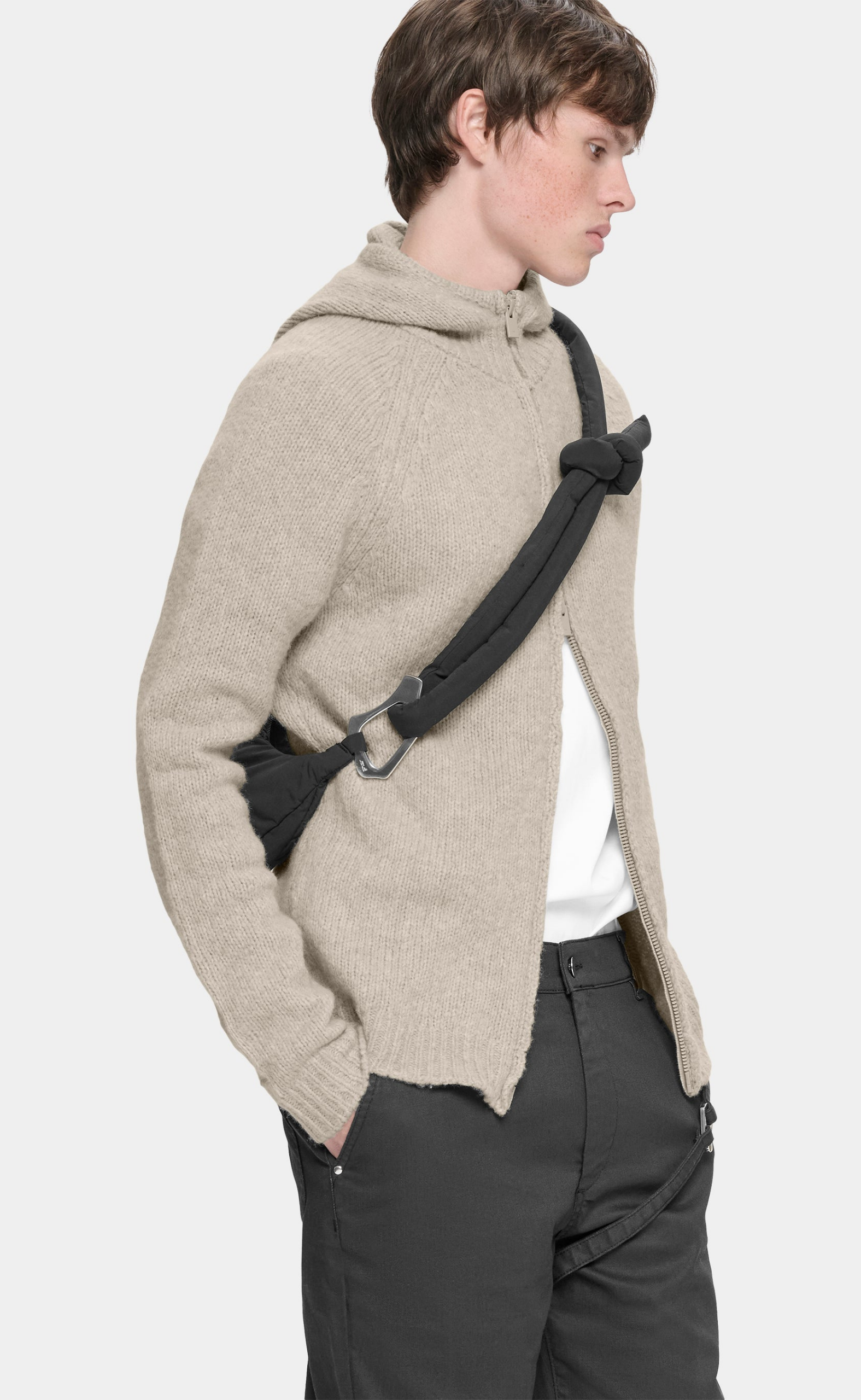 INVIOLA CASHMERE DARK STONE HOODIE