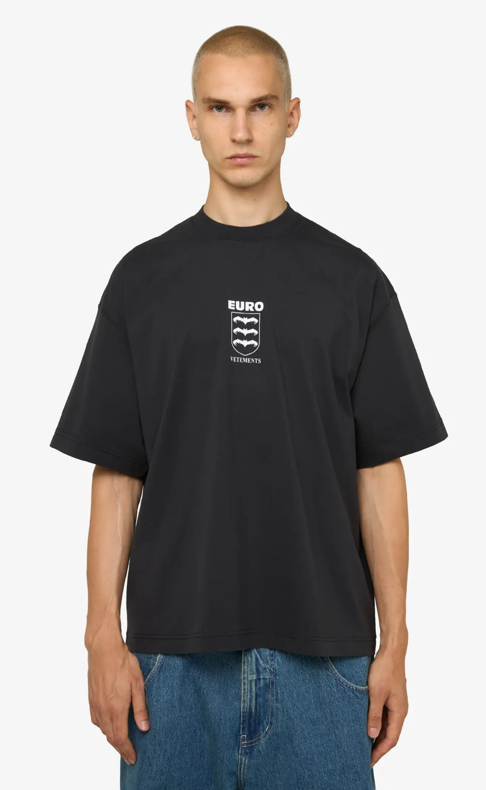 BATS LOGO REGULAR WASHED BLACKT-SHIRT