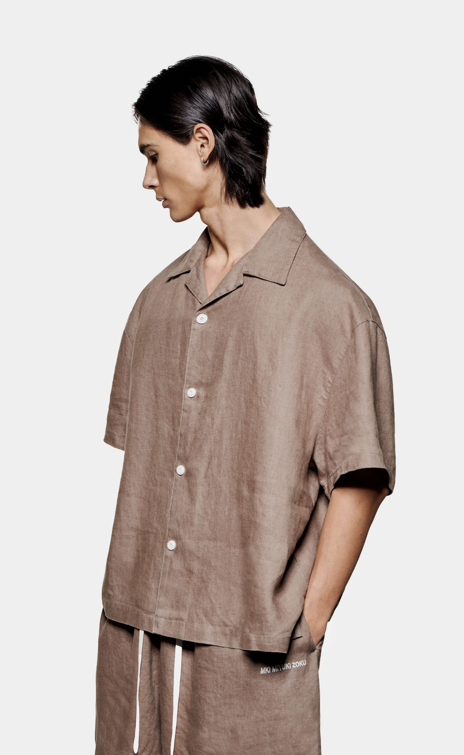 LINEN VACATION MUSHROOM SHIRT