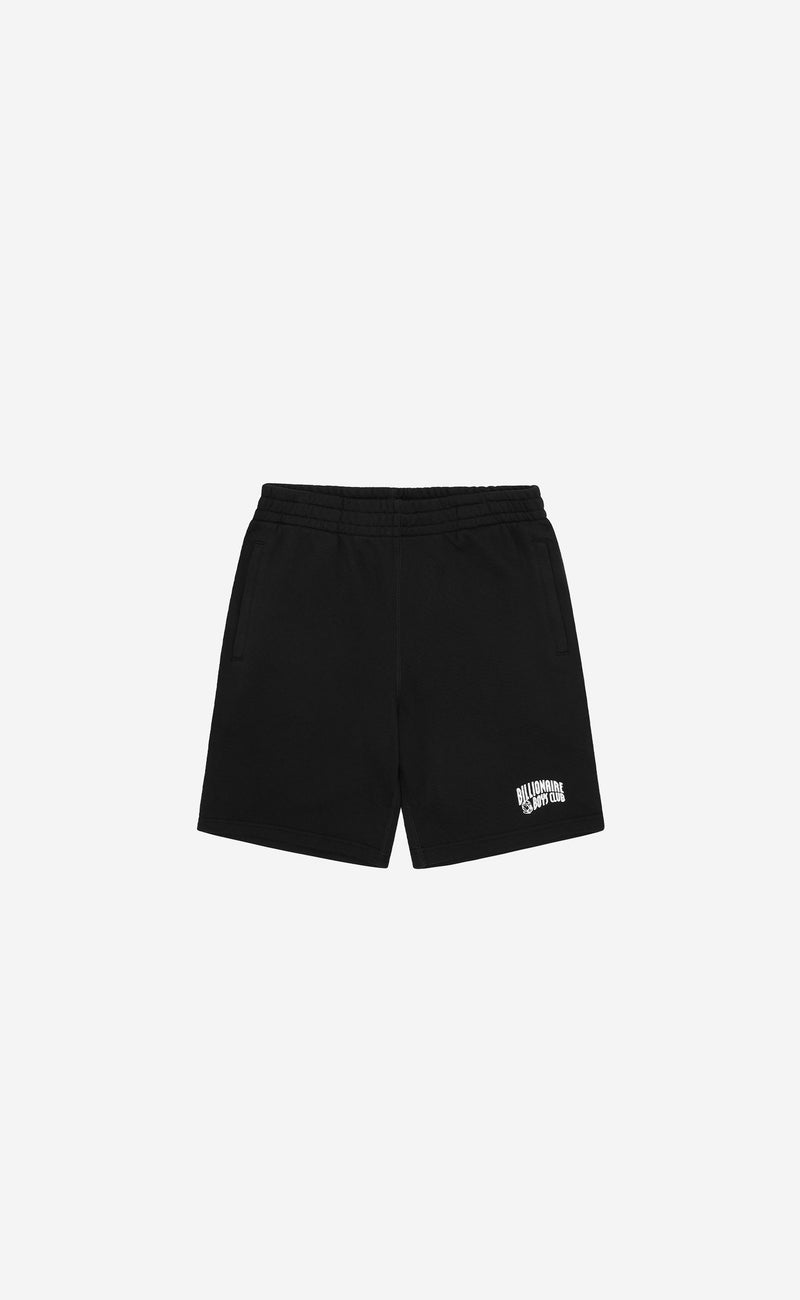 BLACK SMALL ARCH LOGO SHORTS