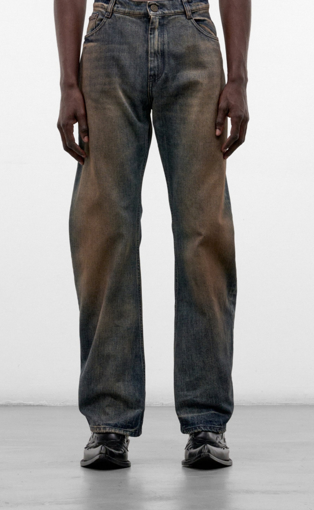 O-LEG DIRTY BLUE JEANS