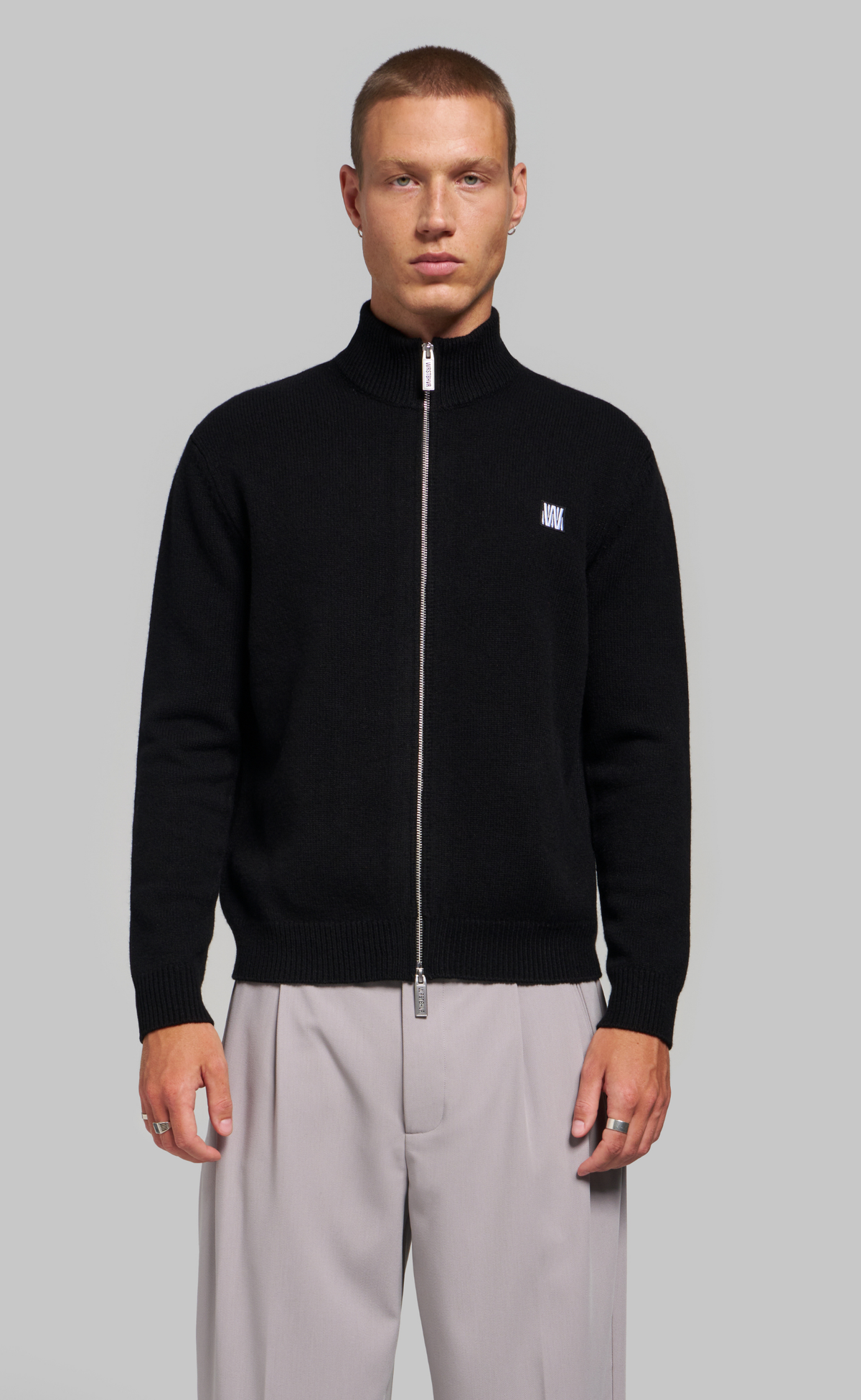 IVEN KNIT BLACK JACKET
