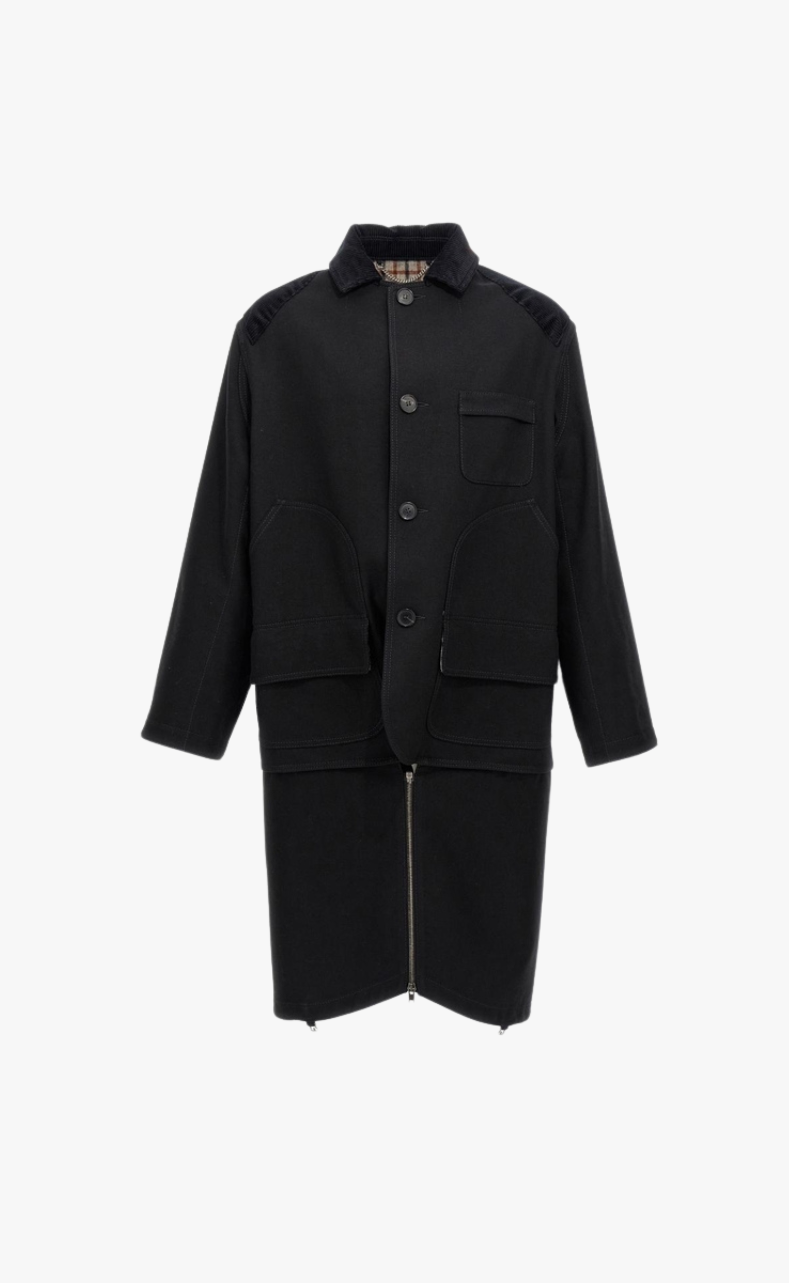 HEAVY DOUBLE BLACK COAT