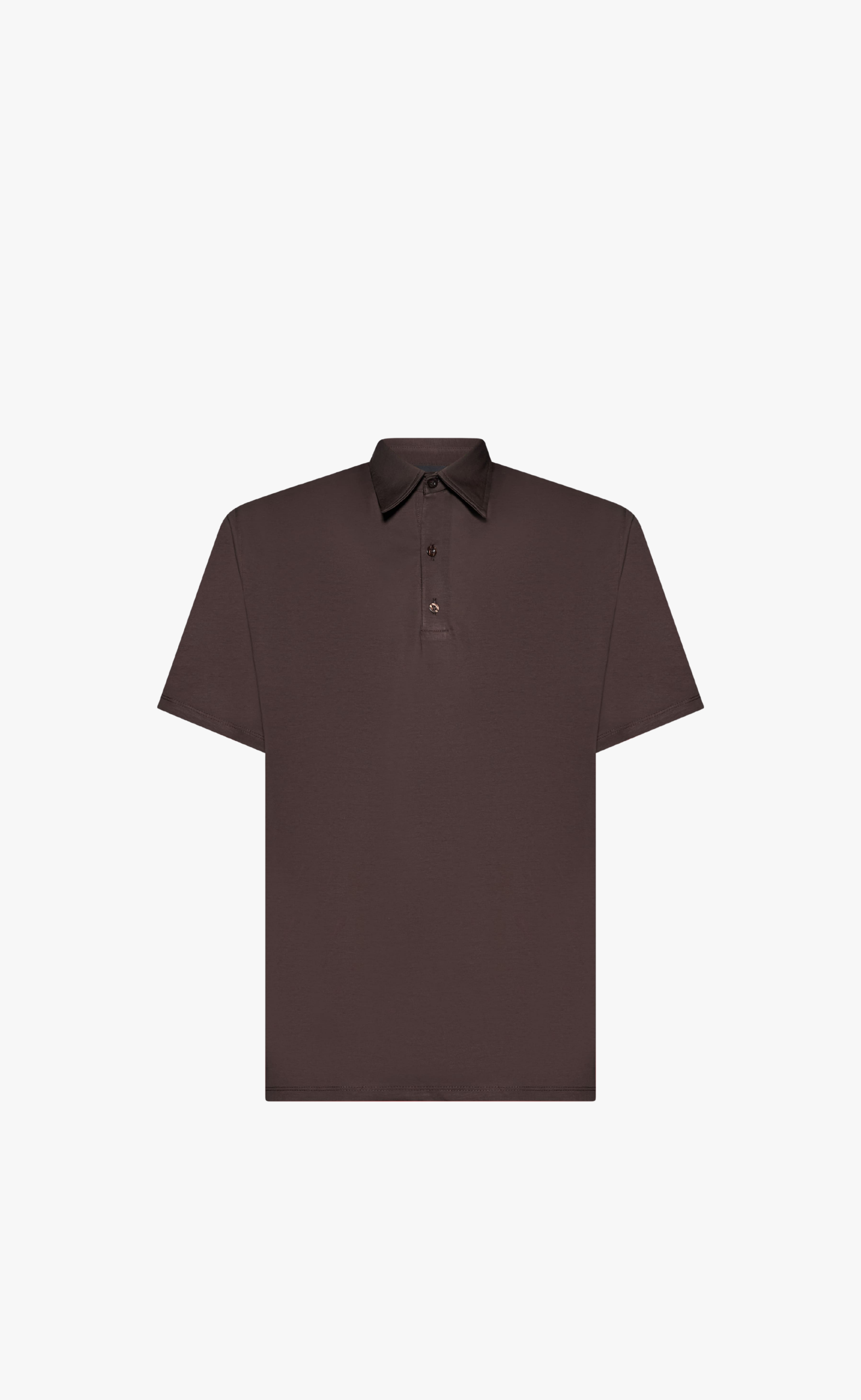 REGULAR POLO COTTON BROWN T-SHIRT