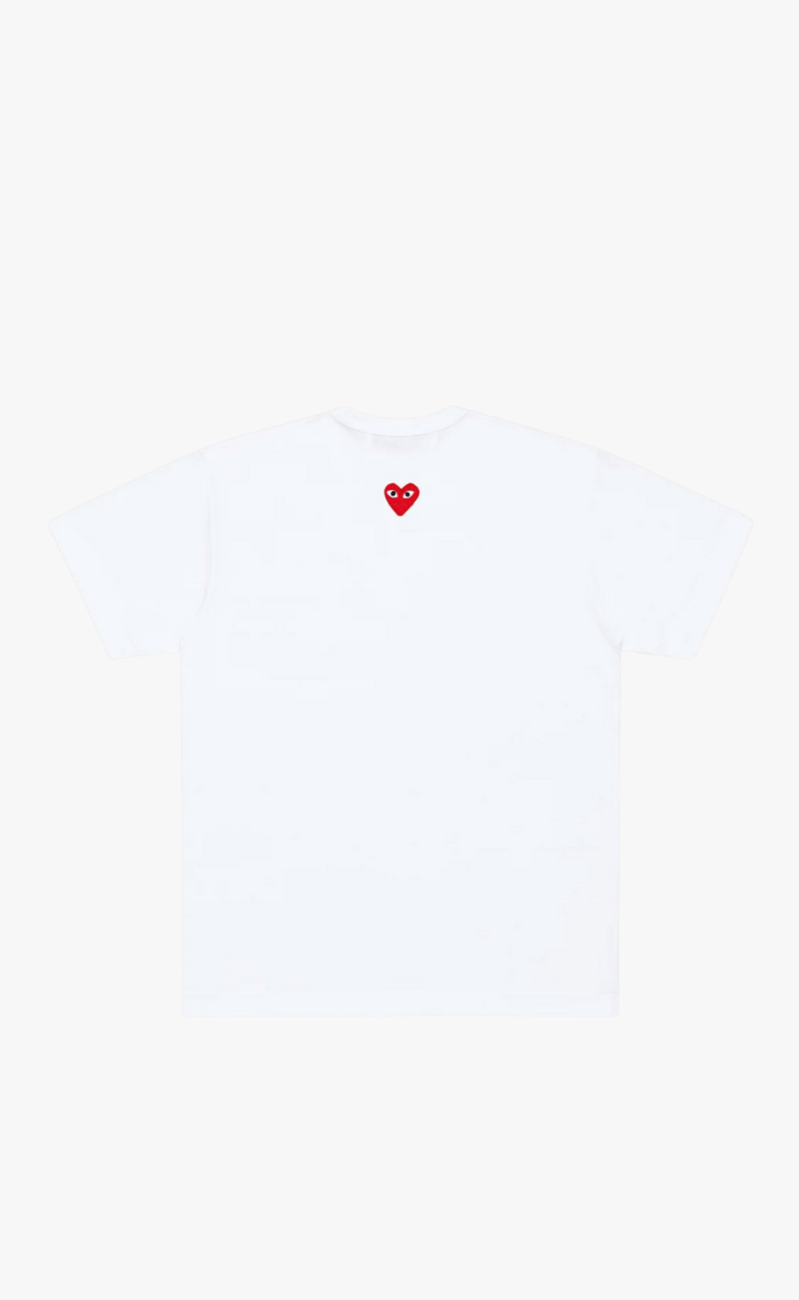 BACK RED EMBROIDERED HART WHITE T-SHIRT