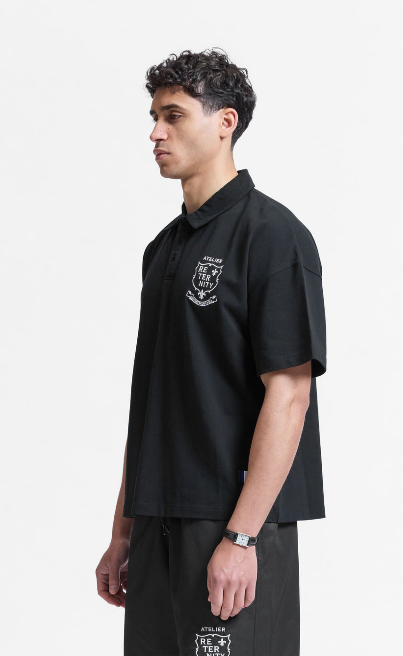 L ATELIER DE LA RUE POLO  BLACK T-SHIRT