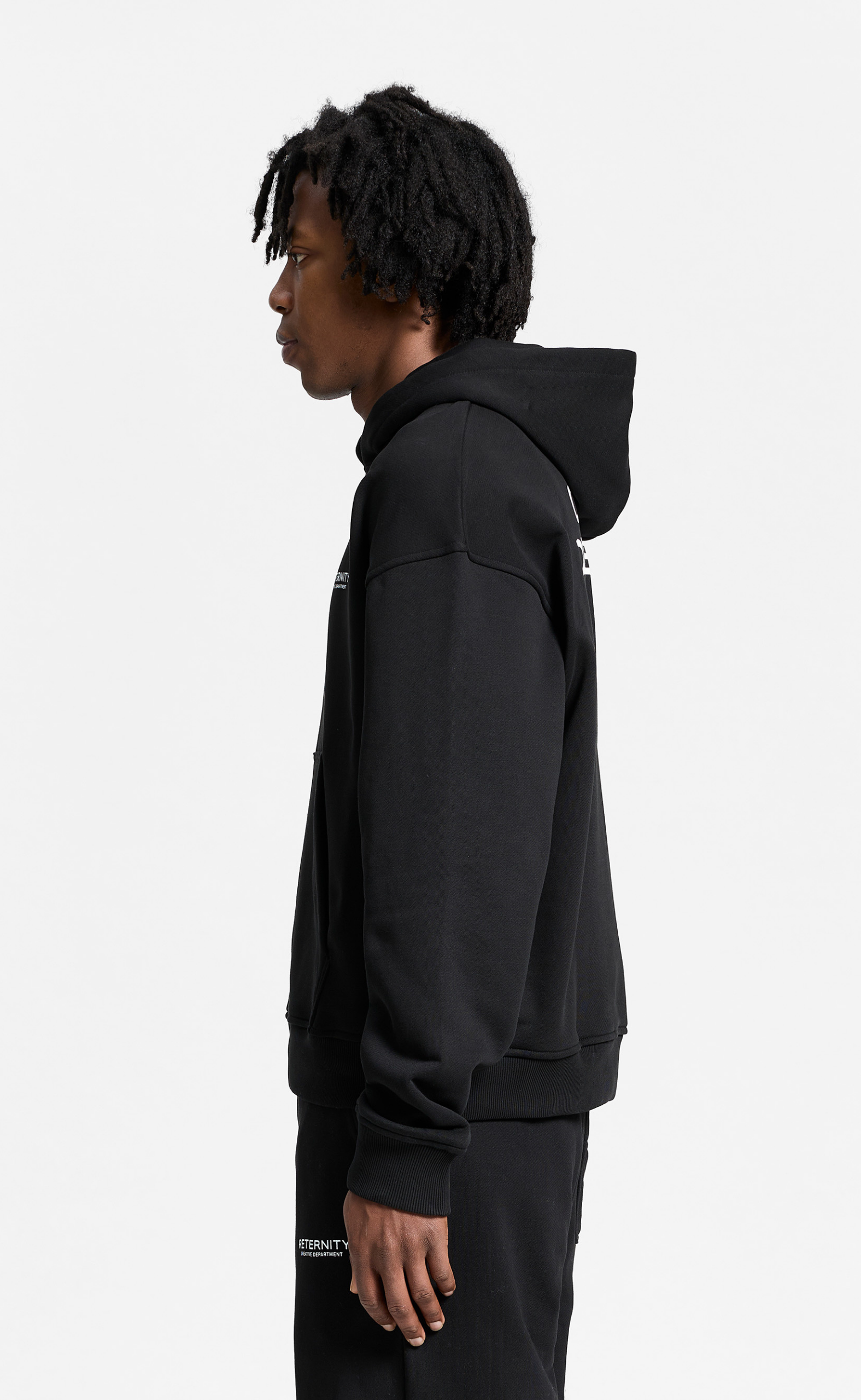 CREATIVE DEPT ZIP BLACK HOODIE