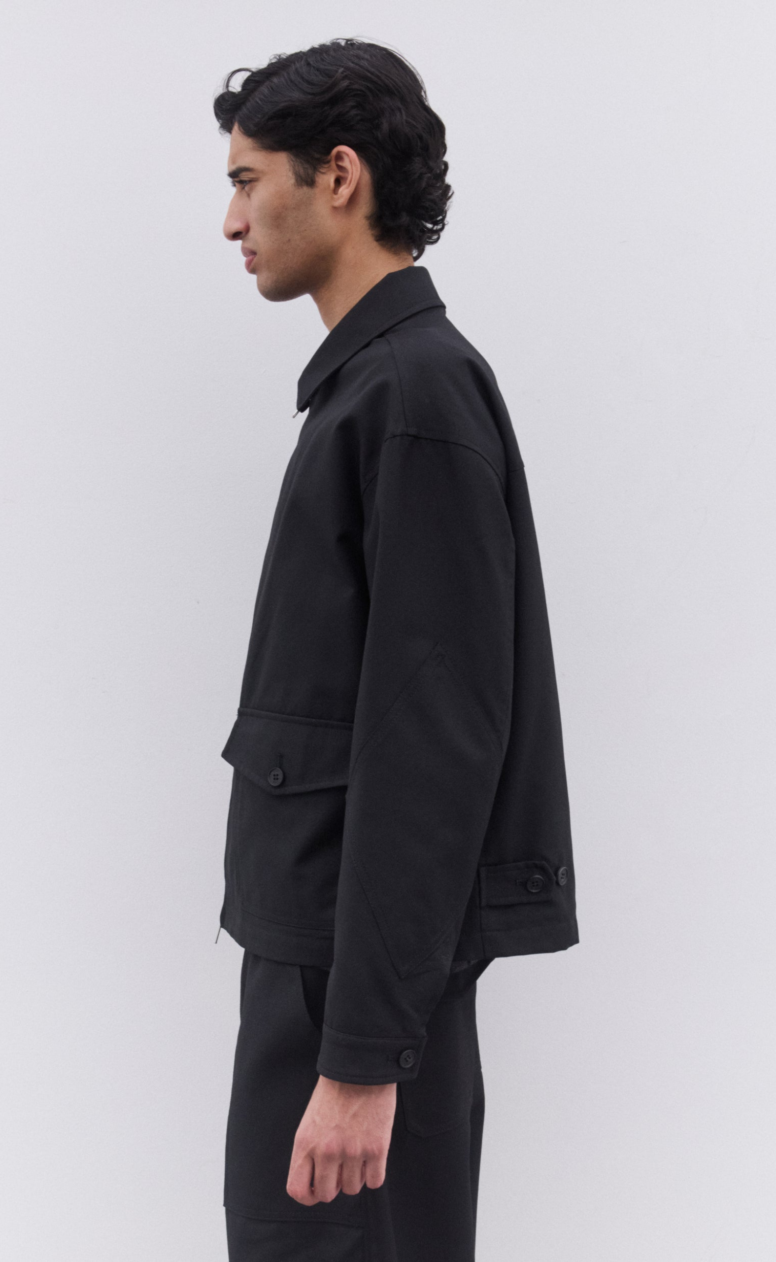 MEN’S ZIP BLACK JACKET
