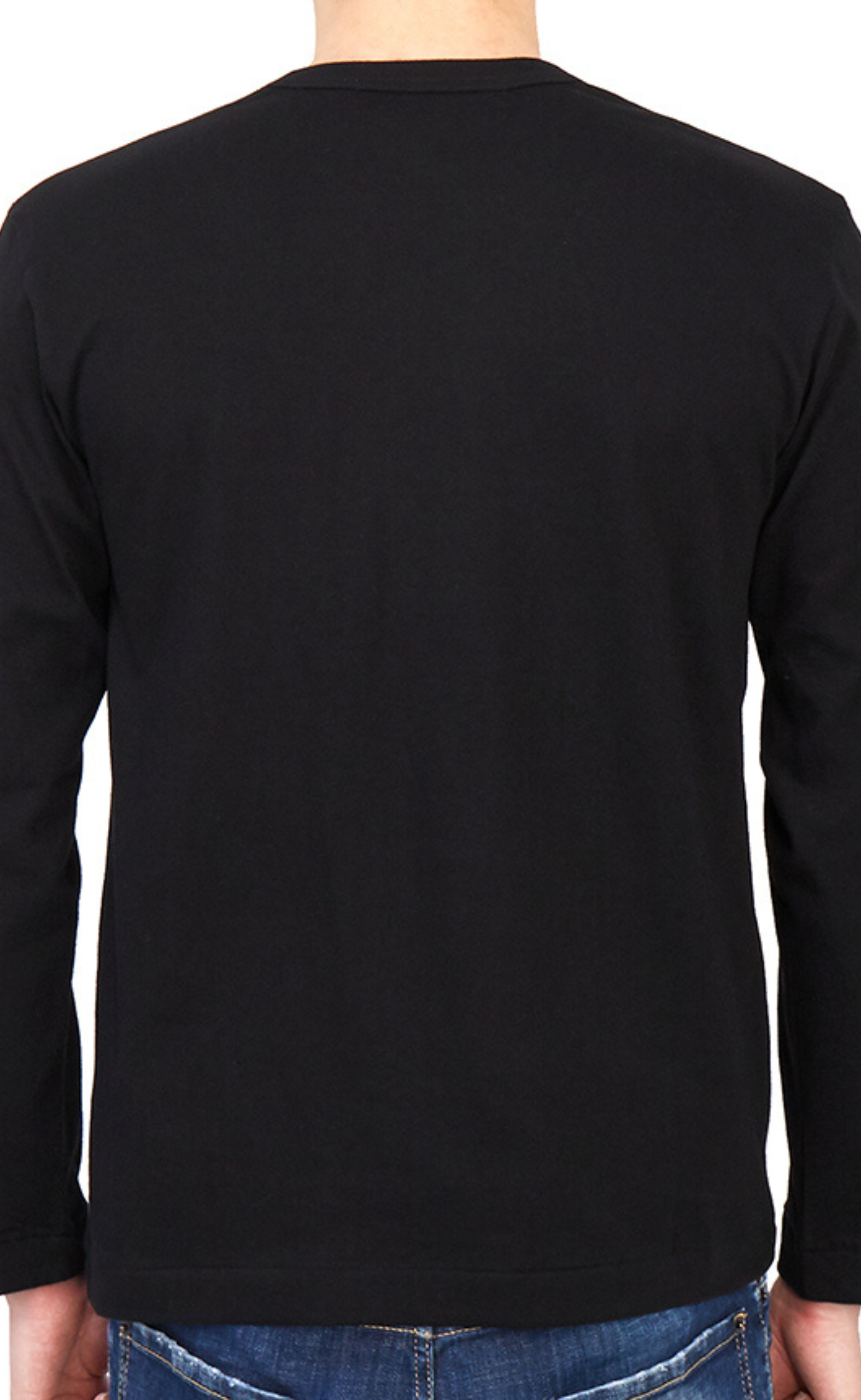 UNISEX WITH SMALL EMBLEM BLACK LONGSLEEVE