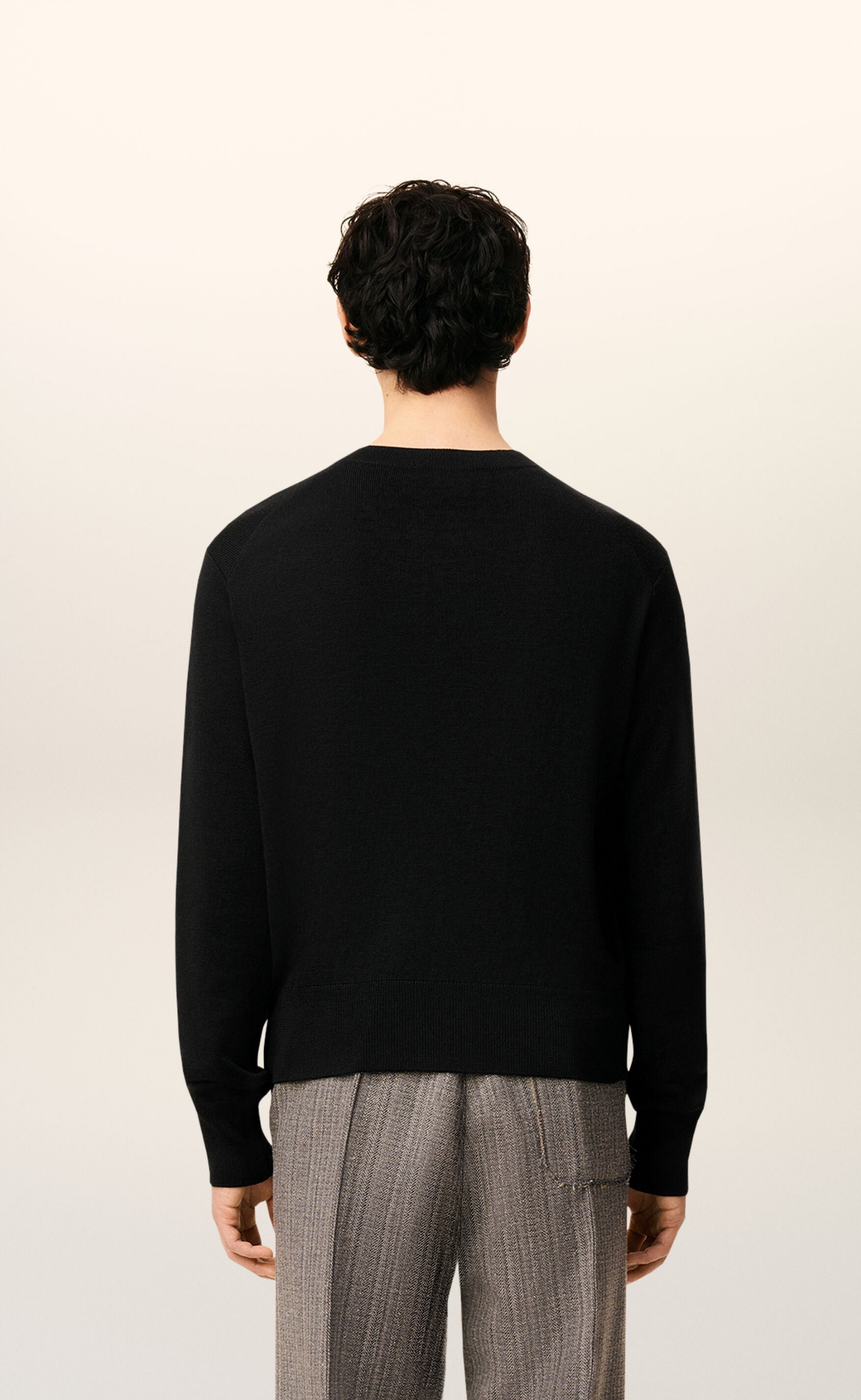 CONTRASTED ADC BLACK SWEATER