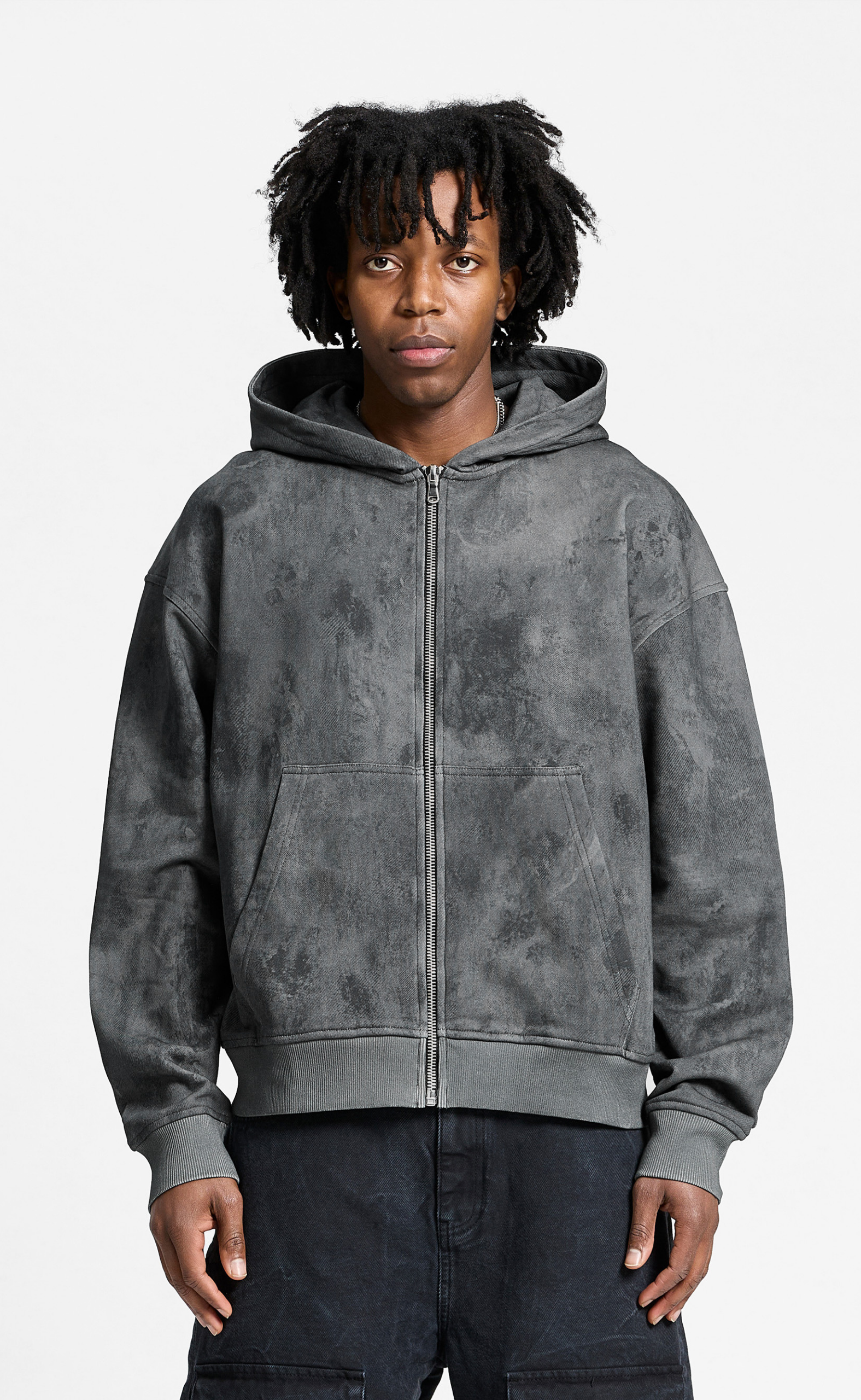 DELIRIA ZIP BLACK HOODIE