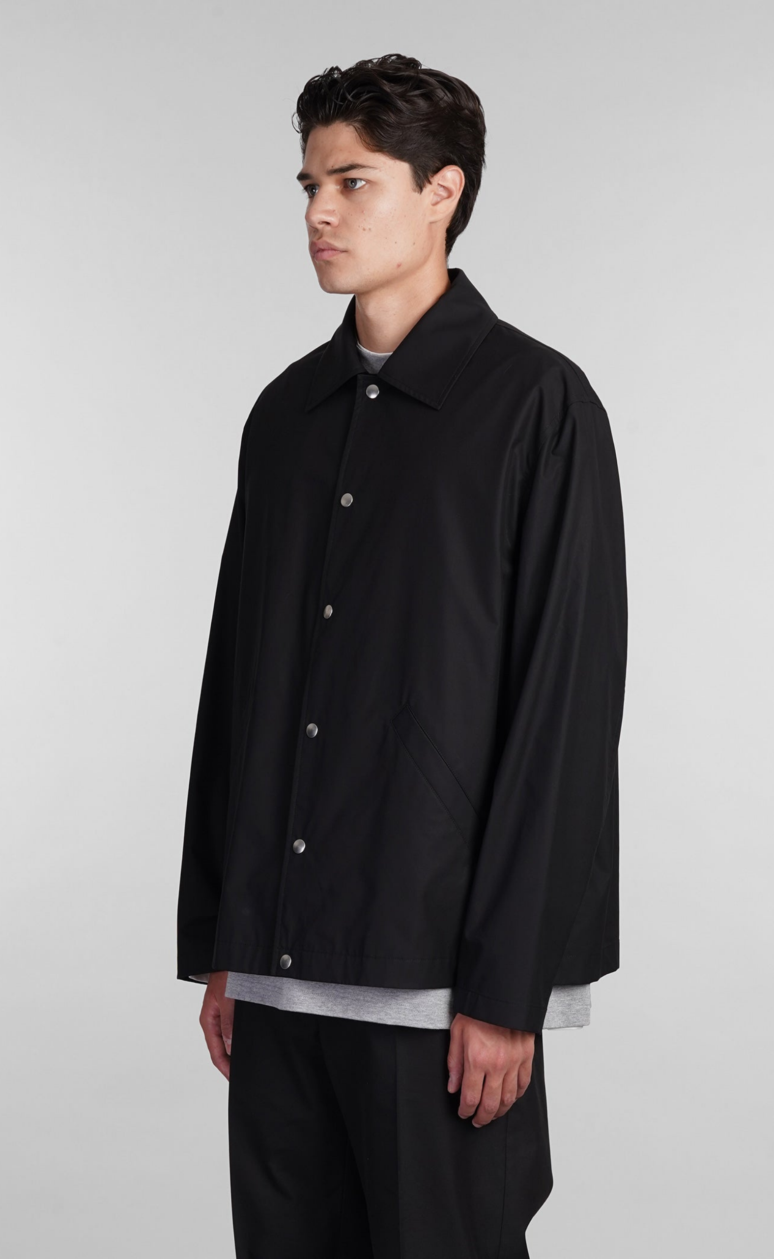 PRINTED LOGO BLACK JACKET