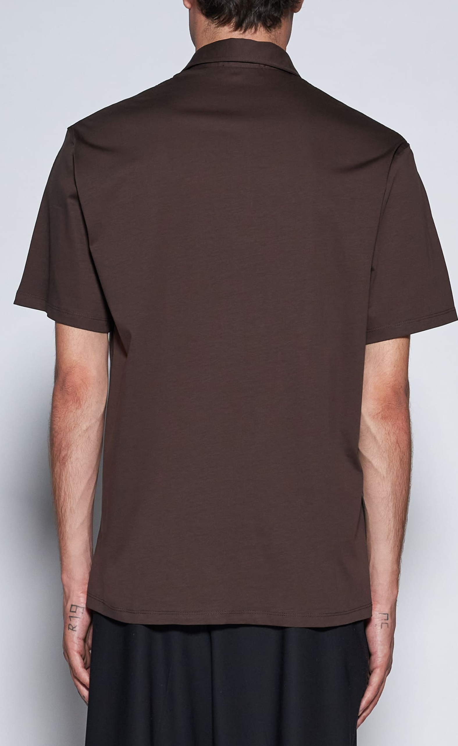 REGULAR POLO COTTON BROWN T-SHIRT