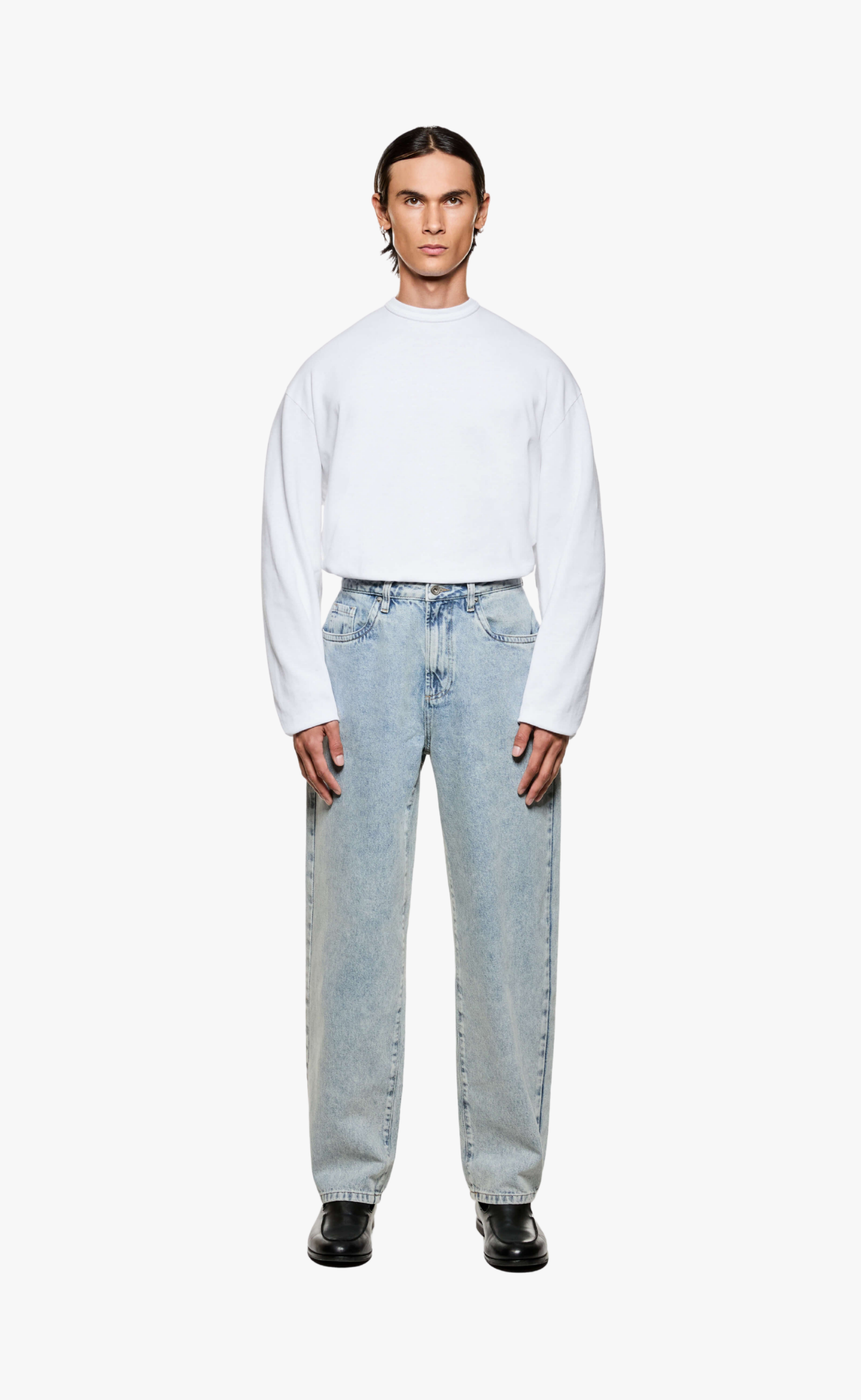 DENIM CLASSIC BLEACH WASH JEANS