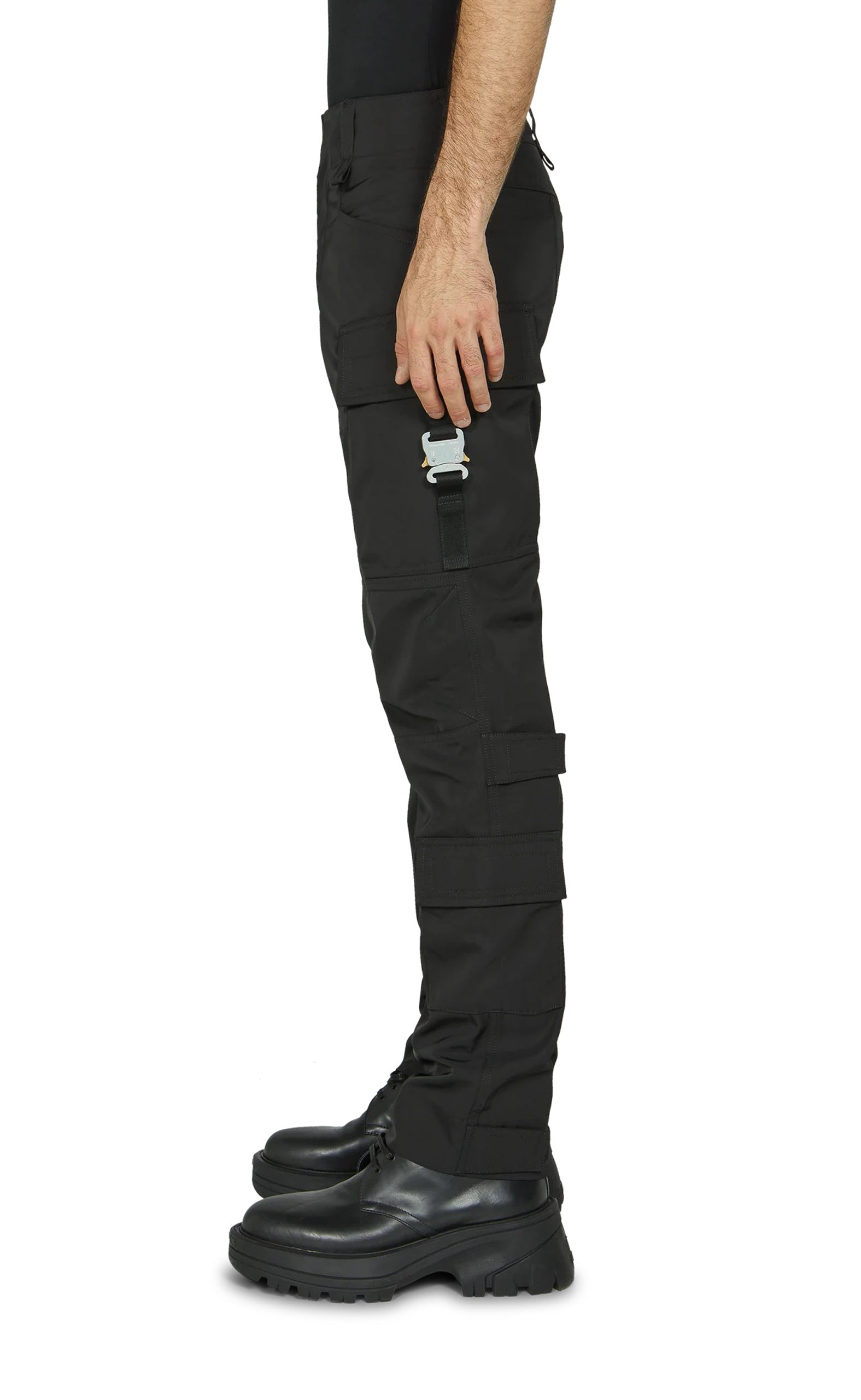 TACTICAL WITH BUCKLE BLACK PANTS